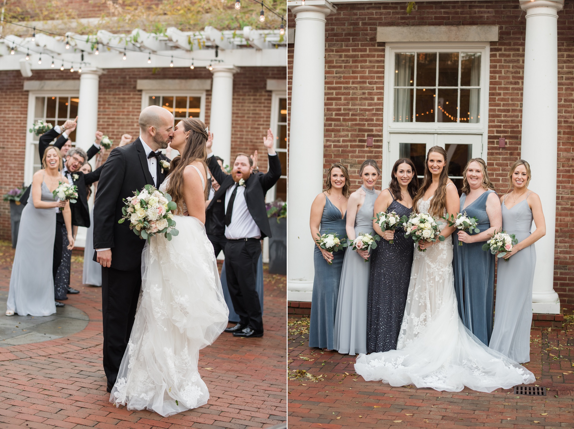 Tidewater inn winter wedding family photo in Easton Maryland