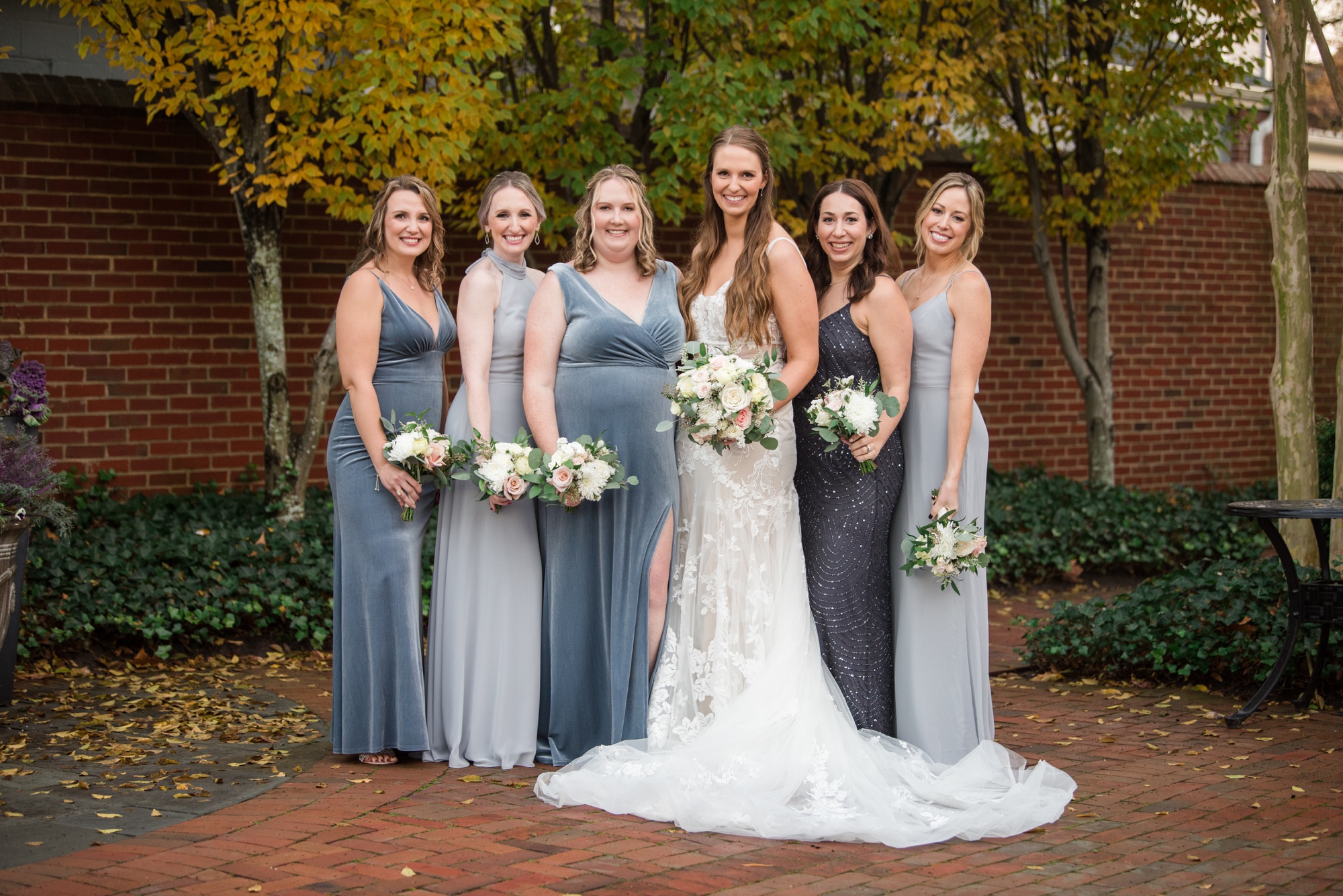 Tidewater inn winter wedding family photo in Easton Maryland