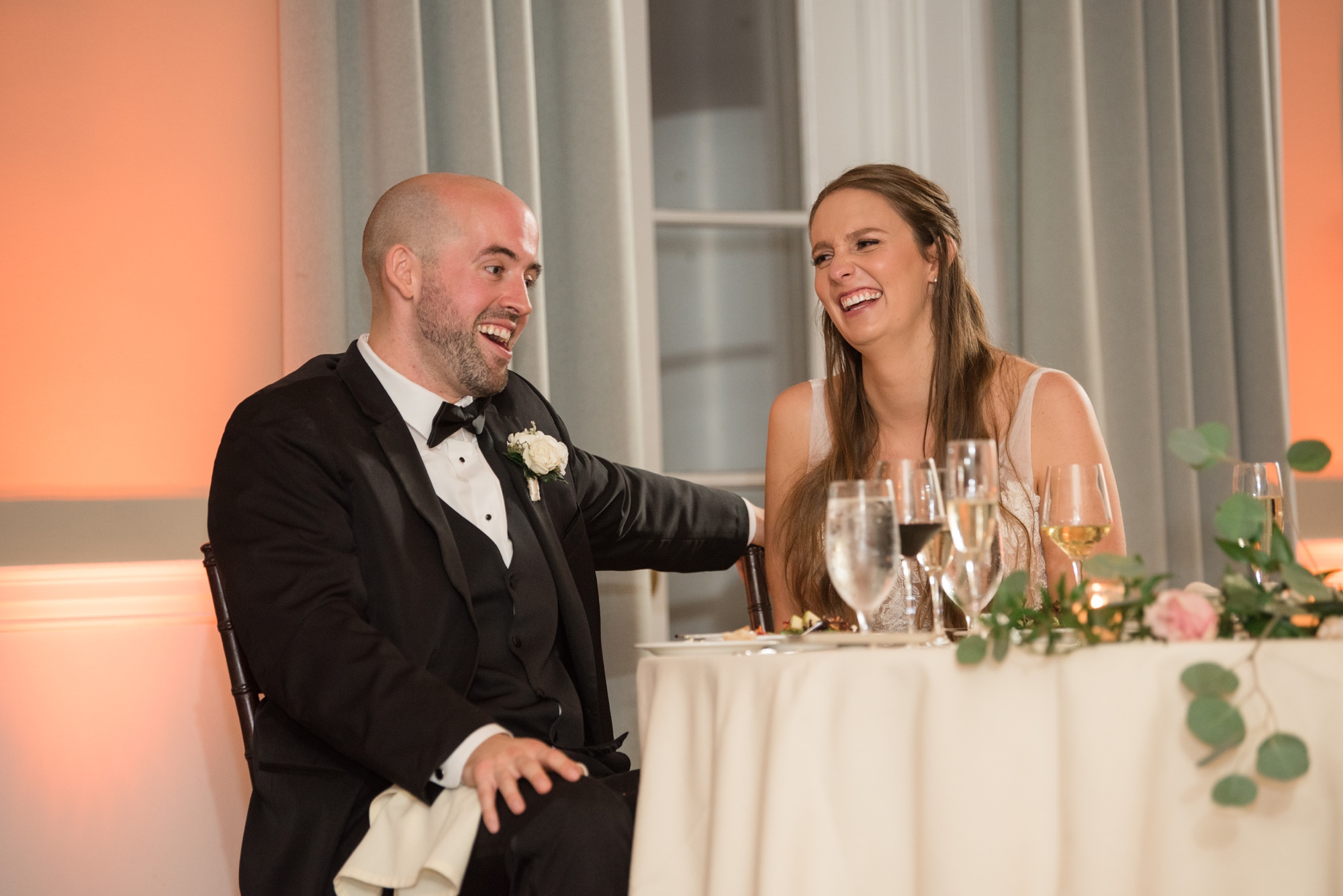 Tidewater inn winter wedding reception crystal room parent dance