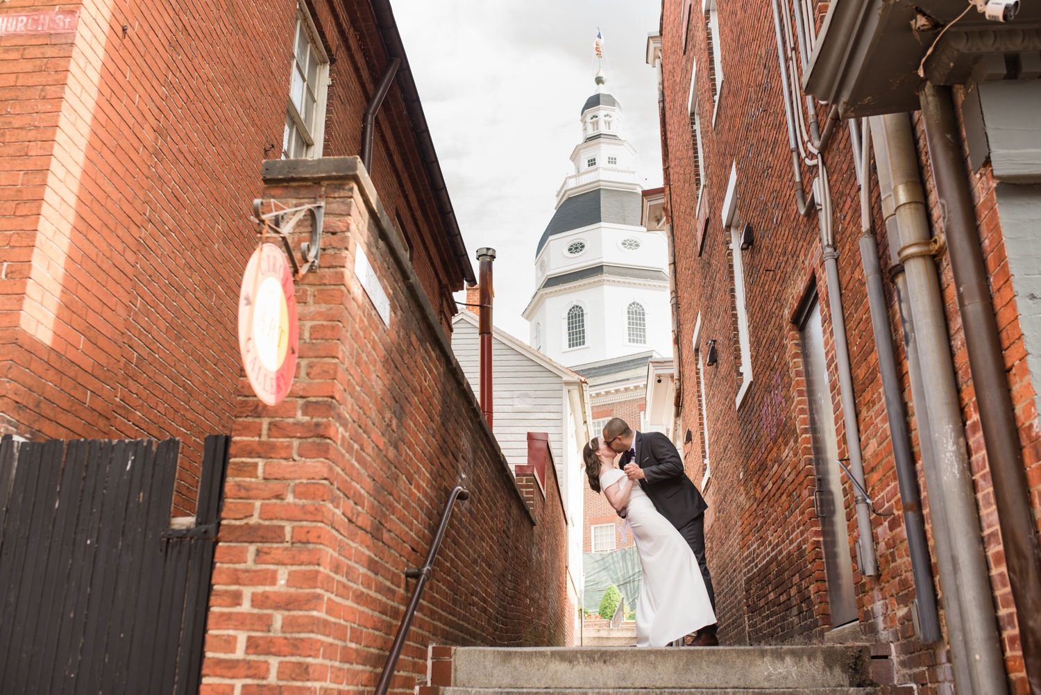 Main street annapolis elopement photography