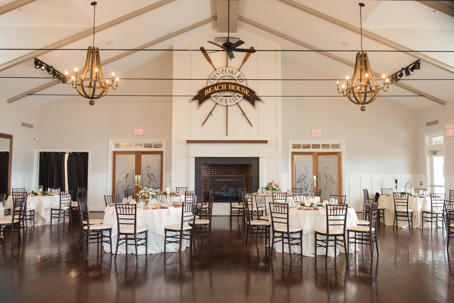 Chesapeake Bay Beach Club Beach House ballroom reception details