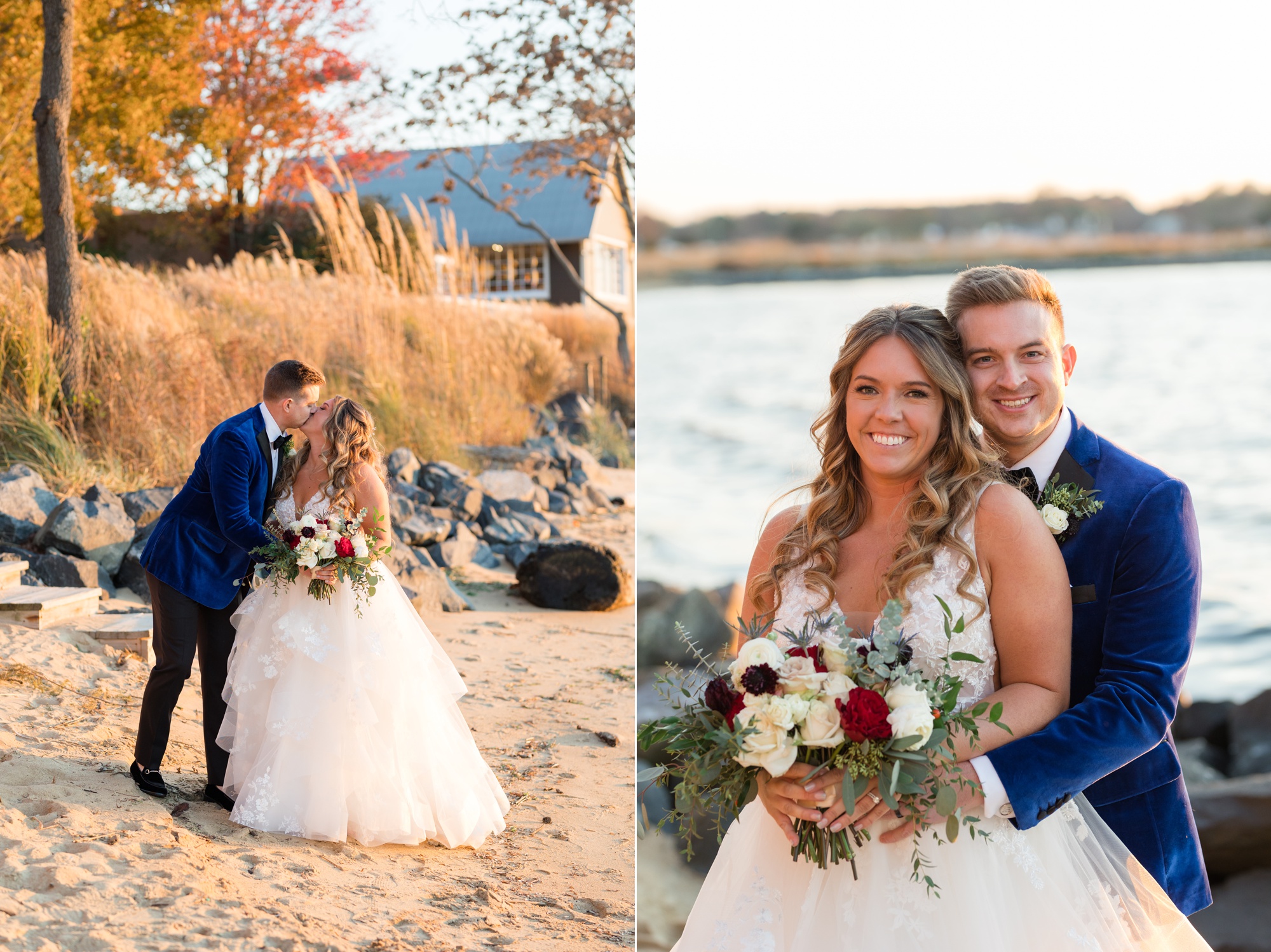 Chesapeake Bay Beach Club wedding ceremony in sunset ballroom