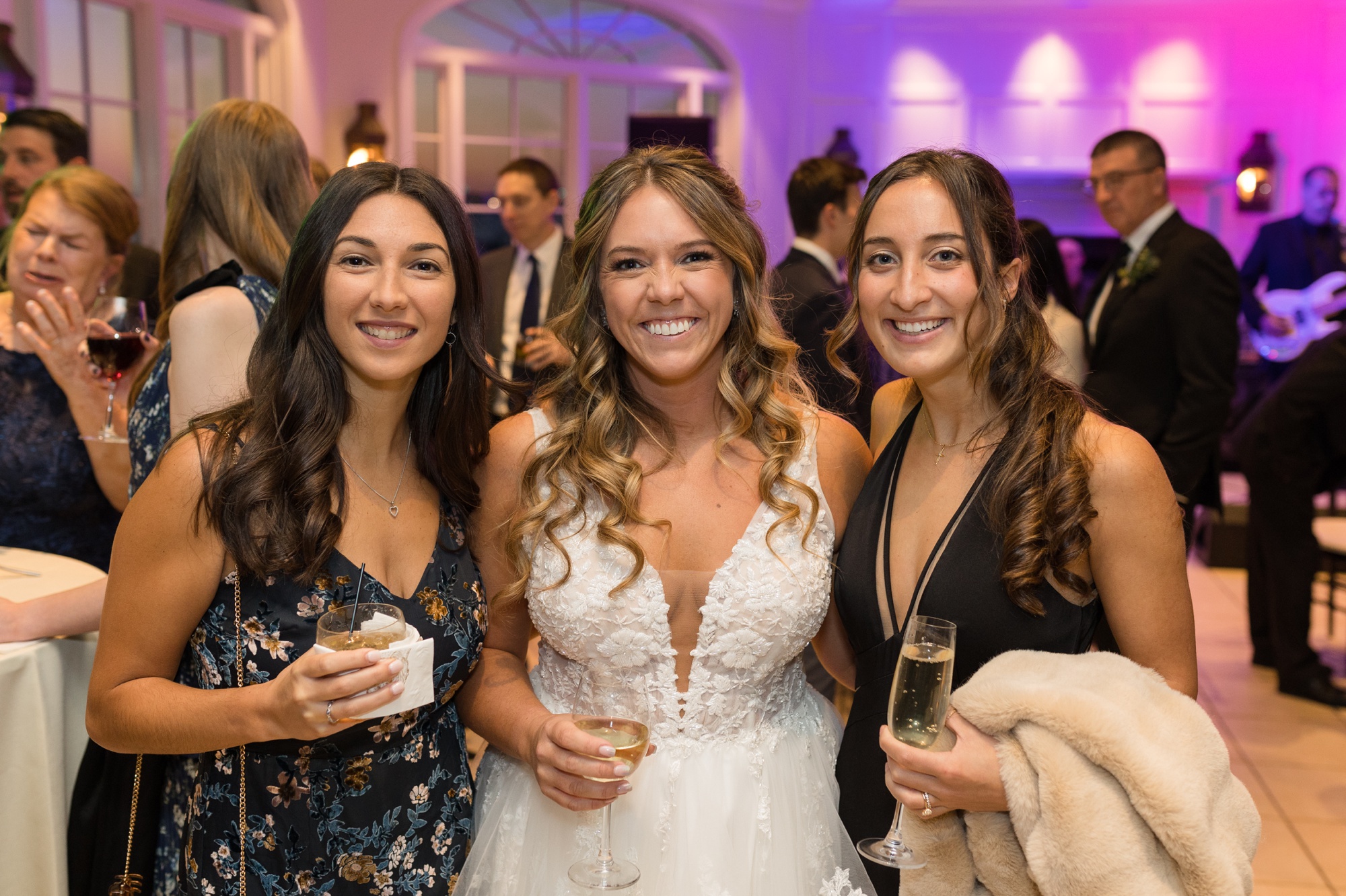 Sunset ballroom wedding reception at Chesapeake Bay Beach Club