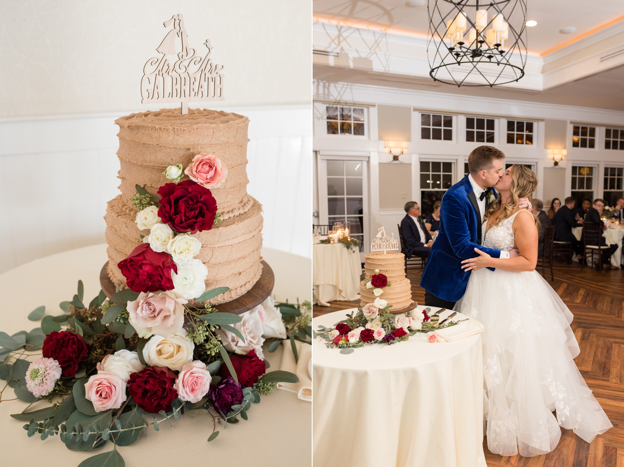 Sunset ballroom wedding reception at Chesapeake Bay Beach Club