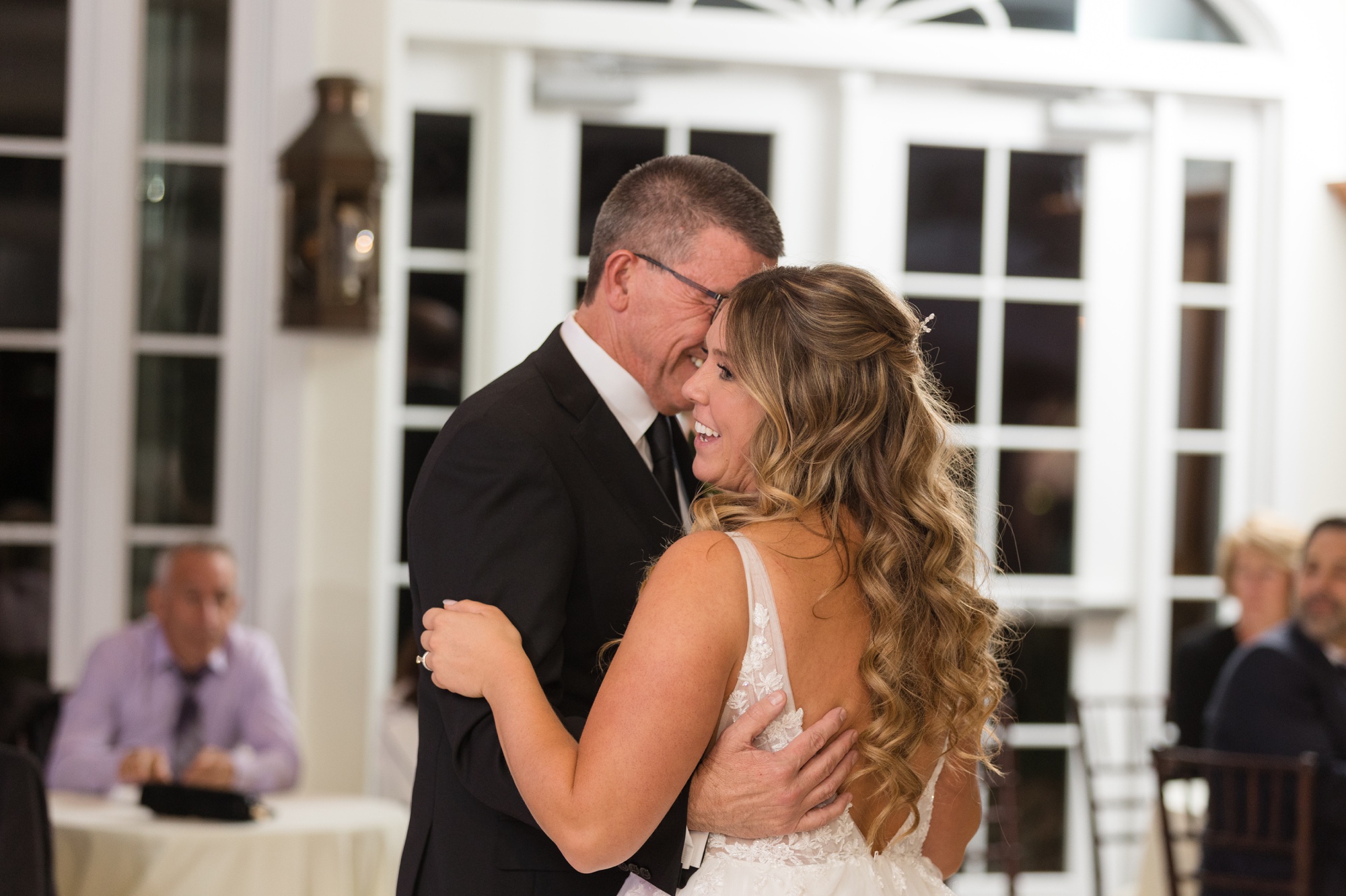 Sunset ballroom wedding parent dance at Chesapeake Bay Beach Club