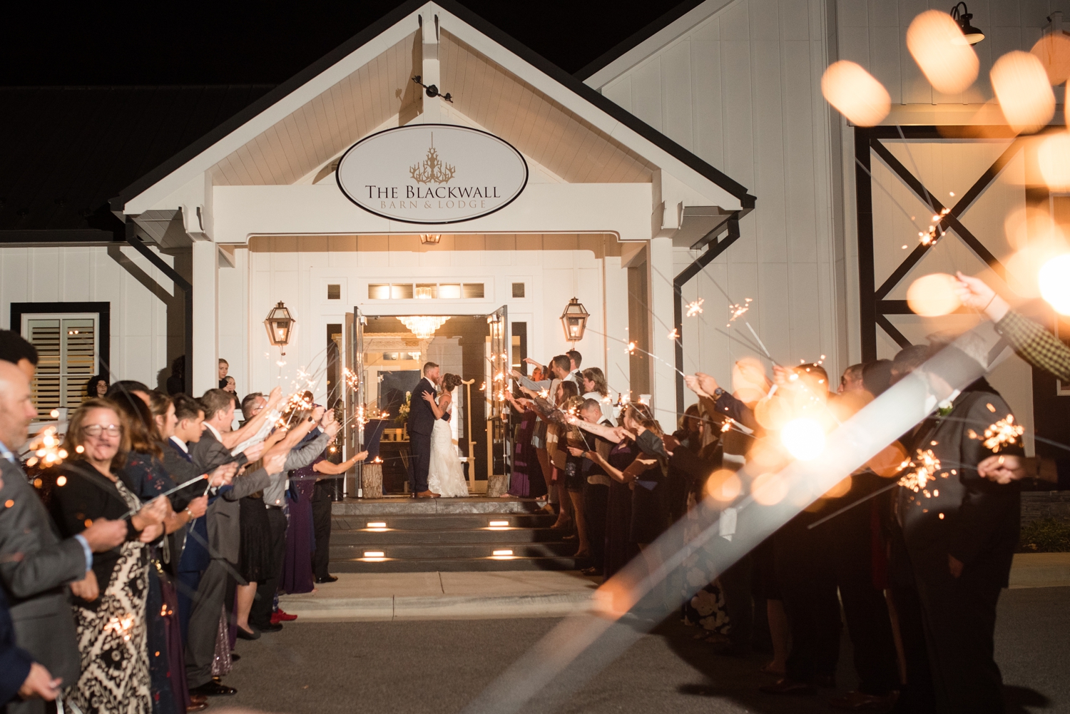 sparkler exit at Blackwall Barn & Lodge