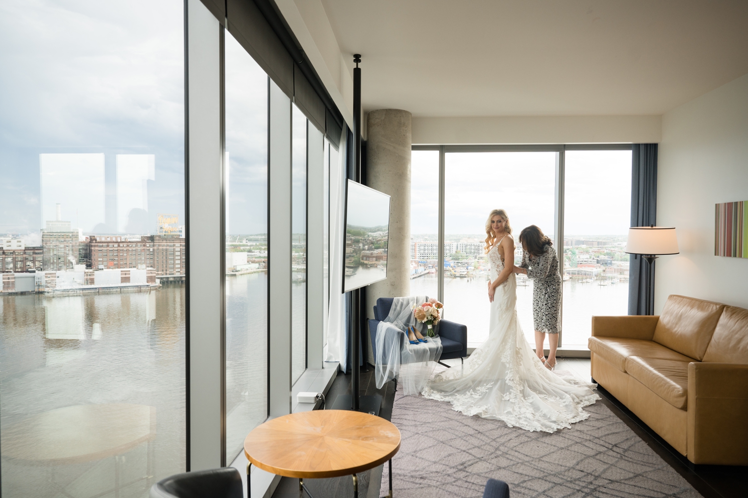 Canopy Hotel Baltimore wedding suite details