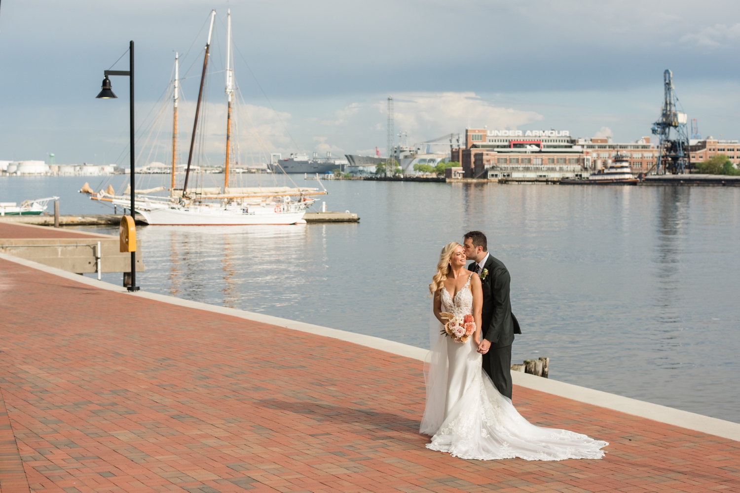 Canopy by Hilton Baltimore Harbor Point wedding couple portraits