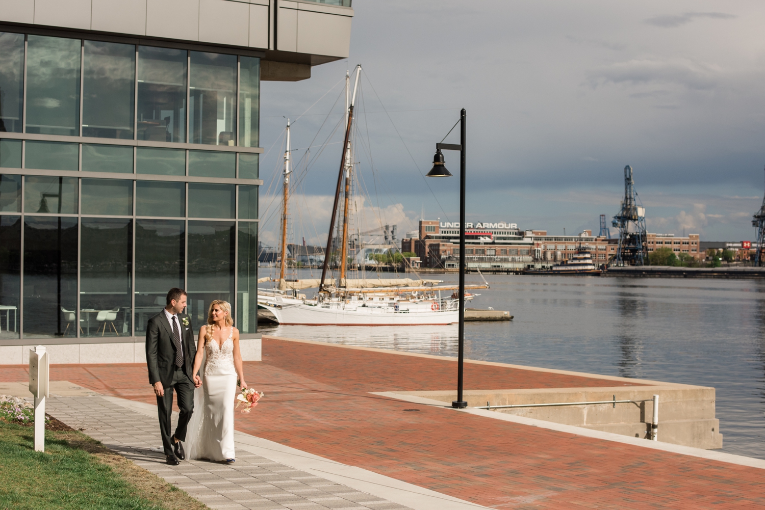 Canopy by Hilton Baltimore Harbor Point wedding couple portraits