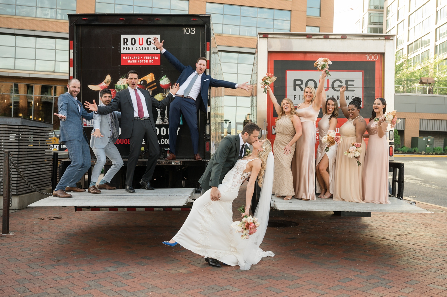 Rouge Catering trucks Epic wedding photo at Frederick Douglass museum