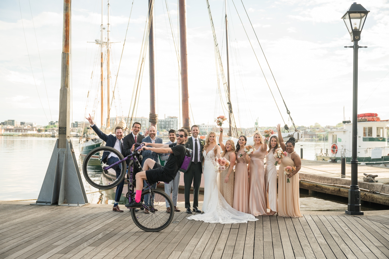 frederick douglass maritime museum wedding party photo