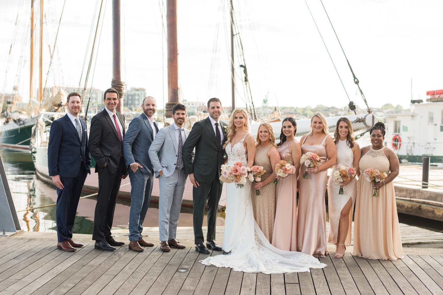 frederick douglass maritime museum wedding party photo