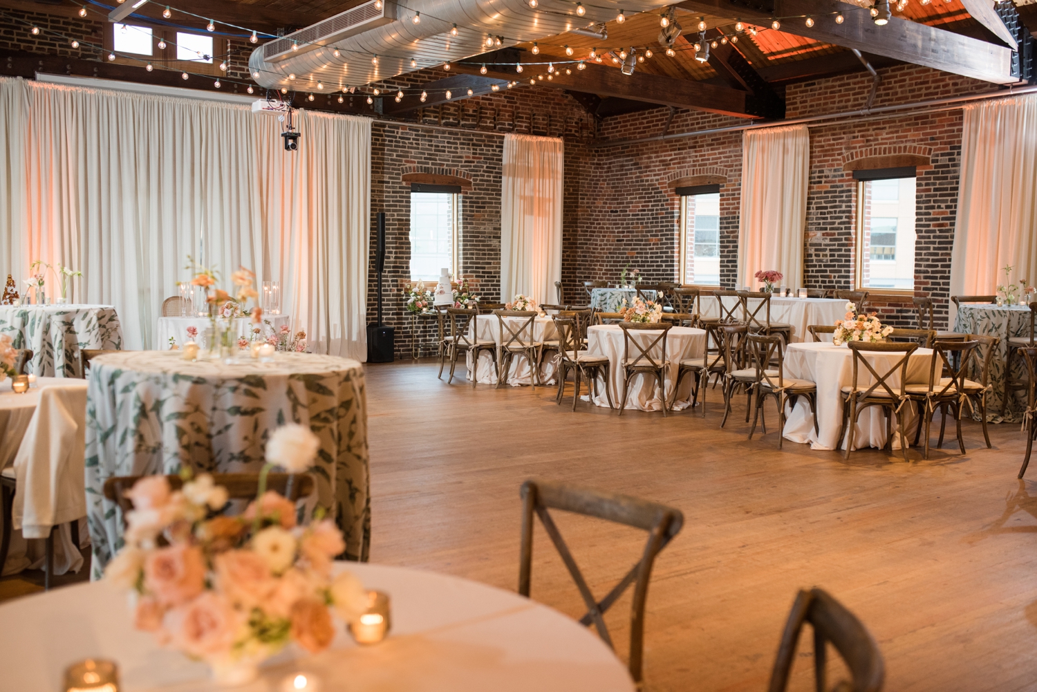 frederick douglass maritime museum wedding reception details by Loane Brothers Rouge Catering