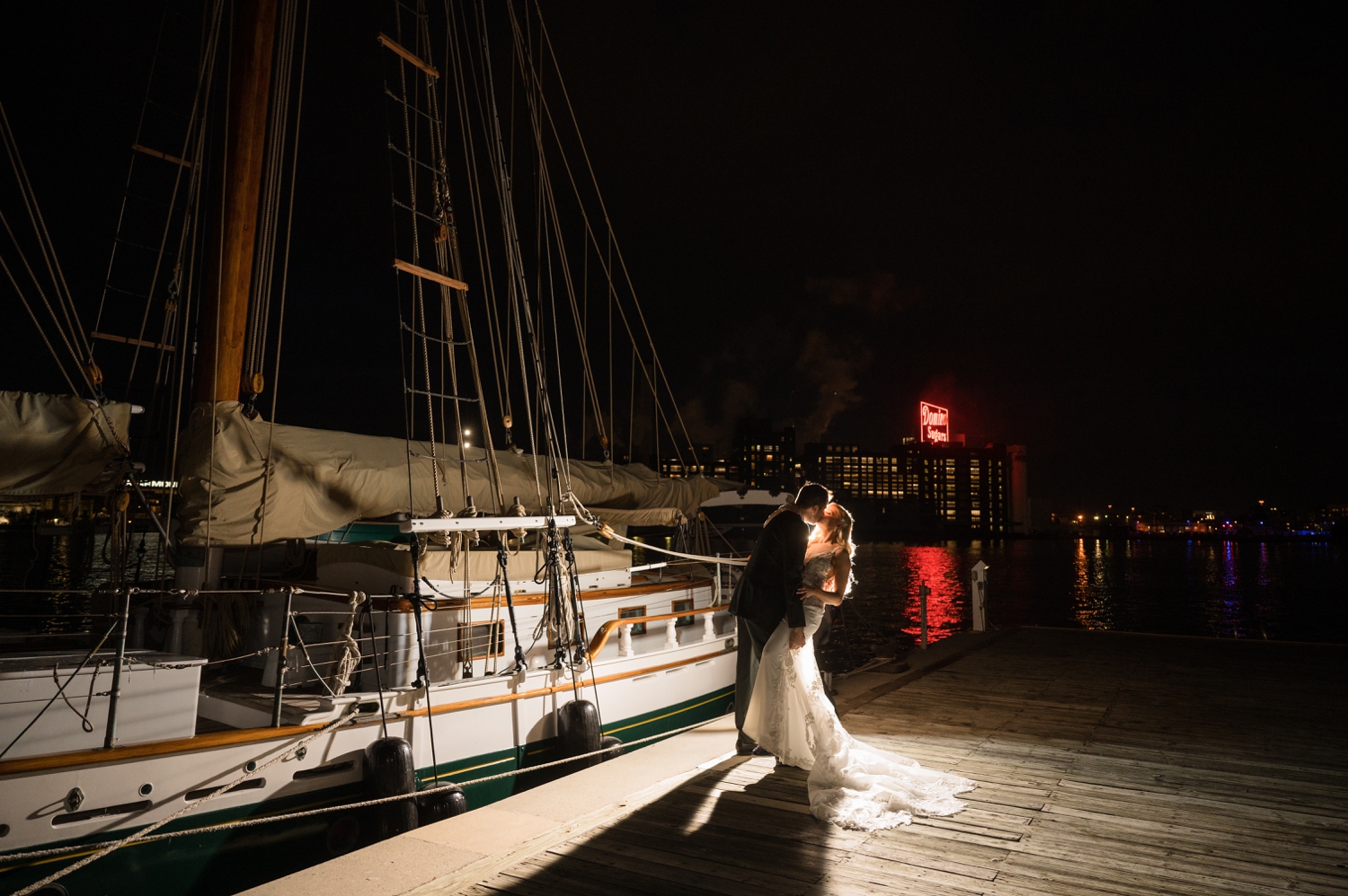 frederick douglass maritime museum wedding night photo