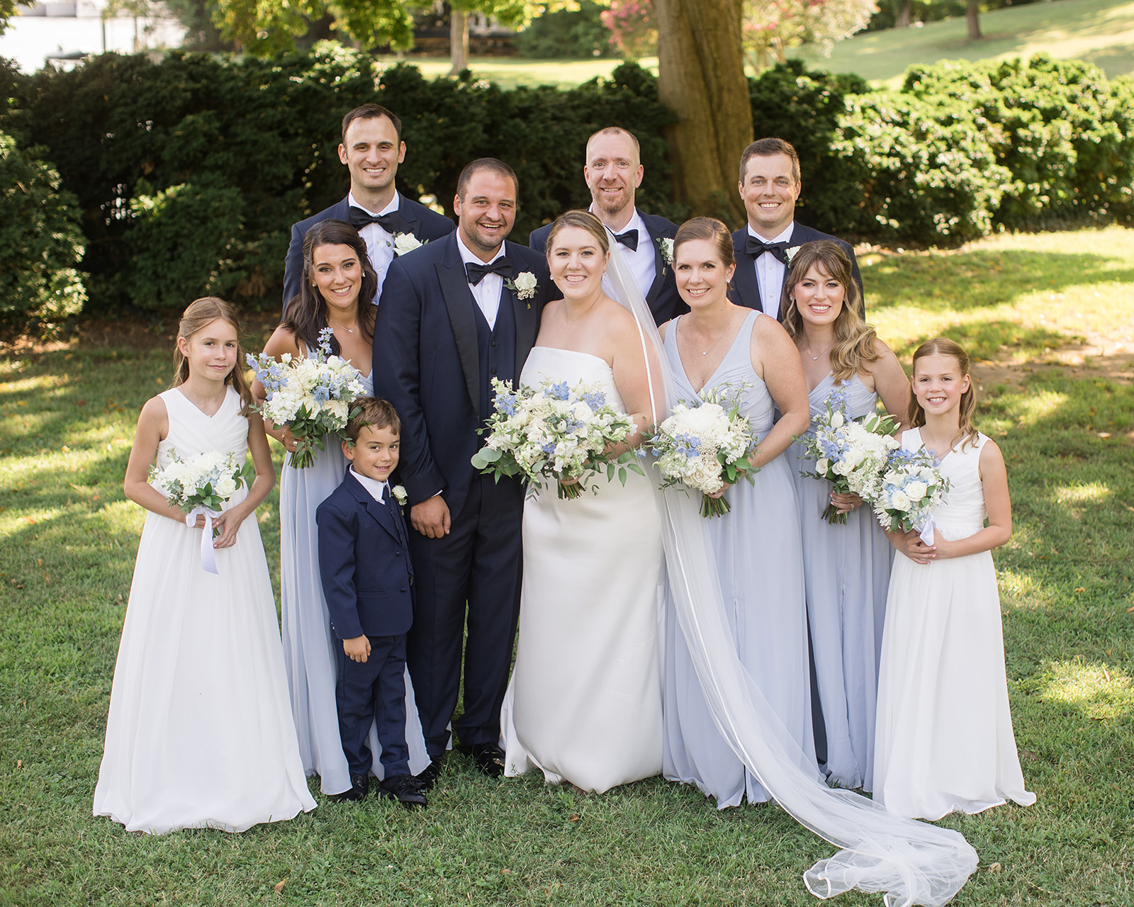 full wedding party portrait