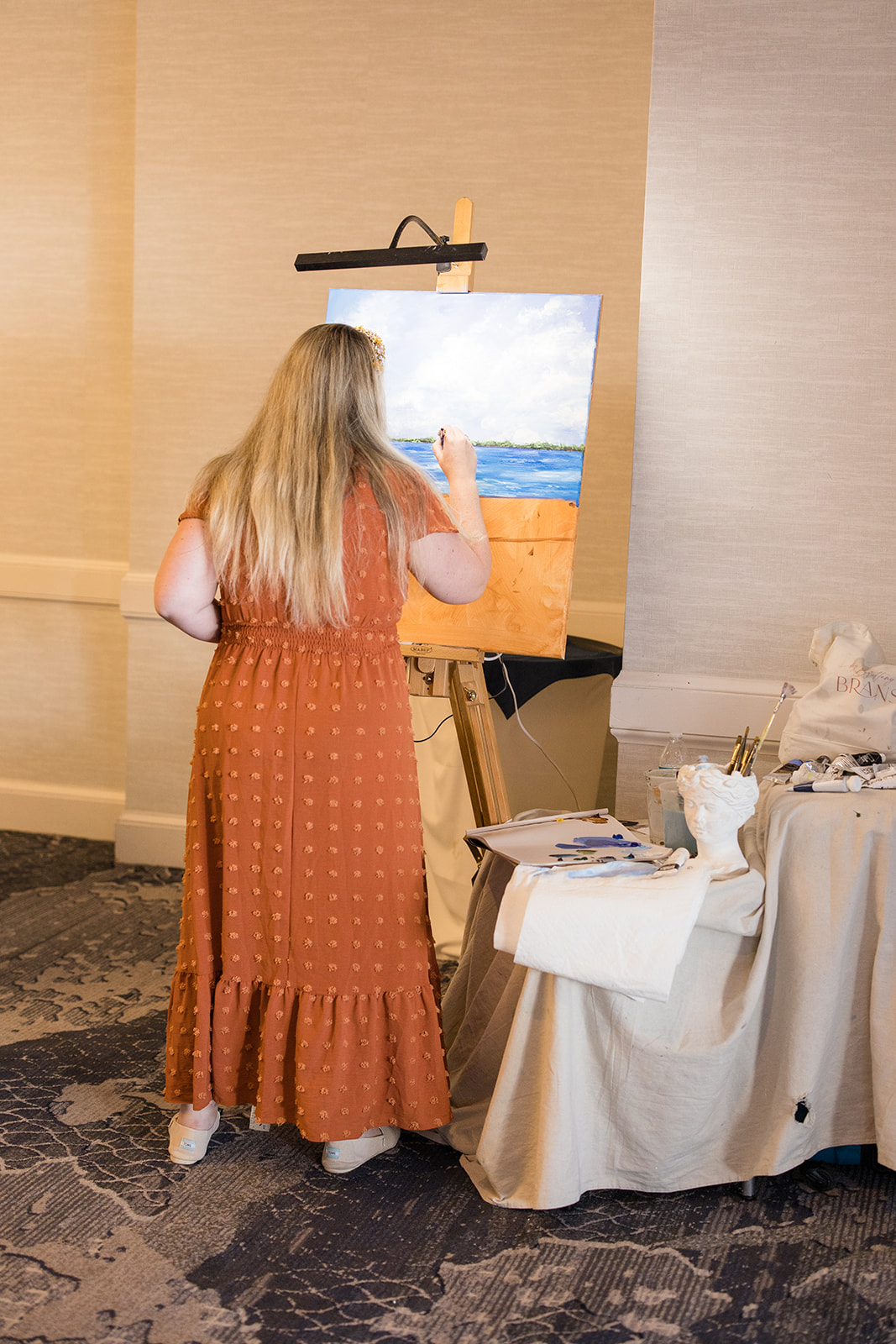 brittany branson live wedding painting