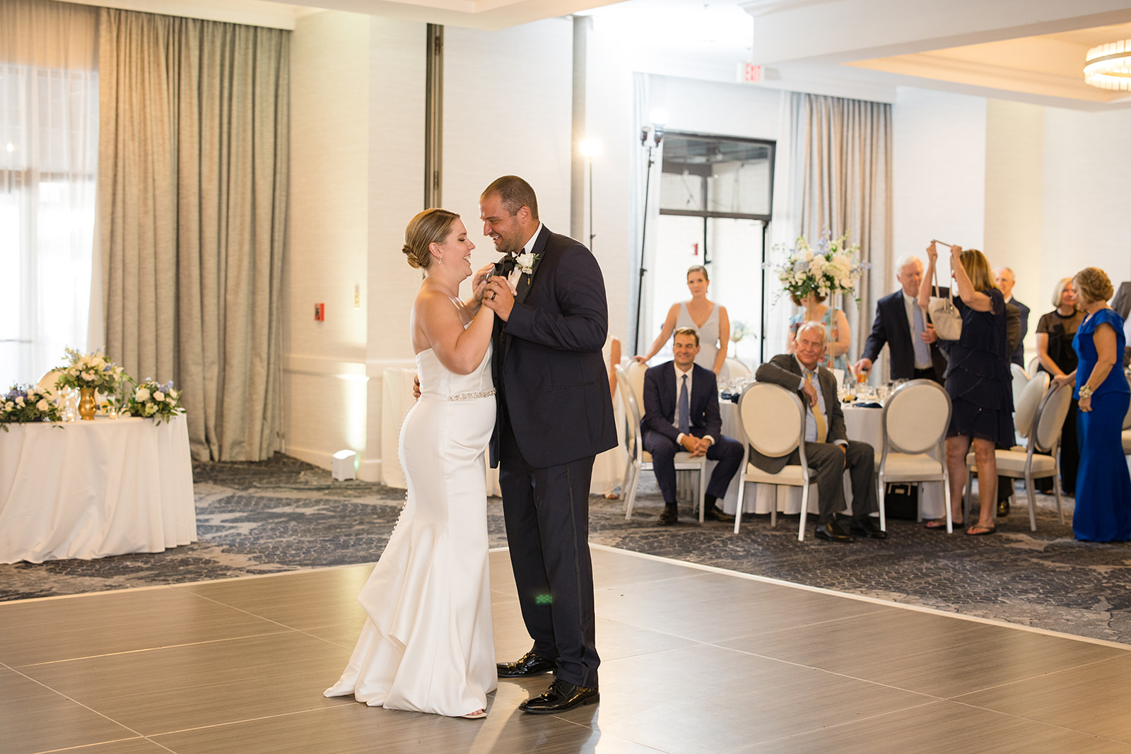 bride and groom first dance