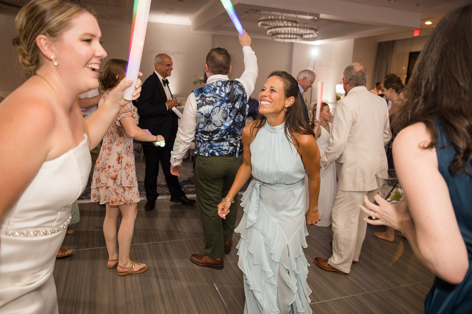 reception guests dancing