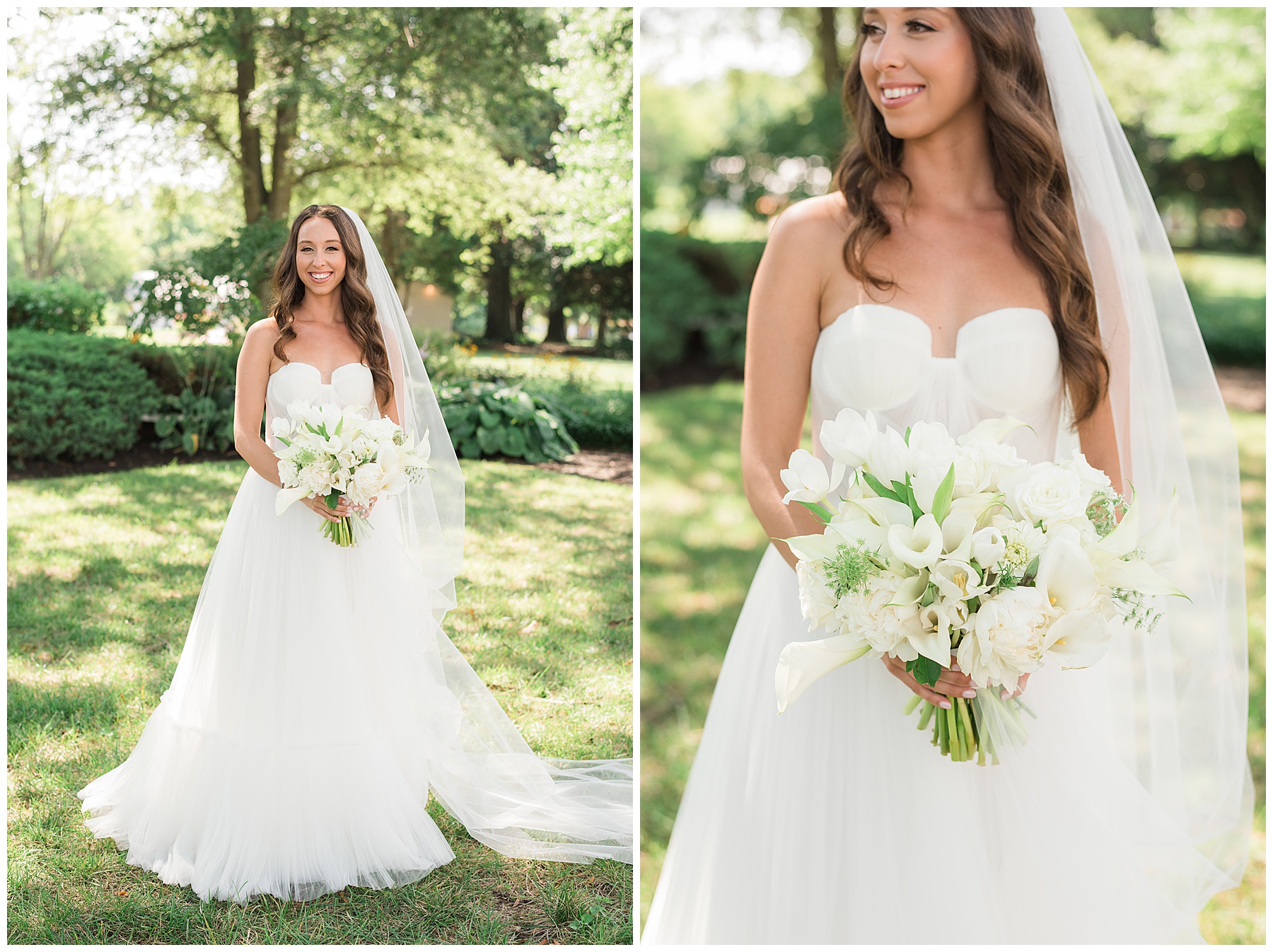 bridal portraits at kent island resort white bouquet