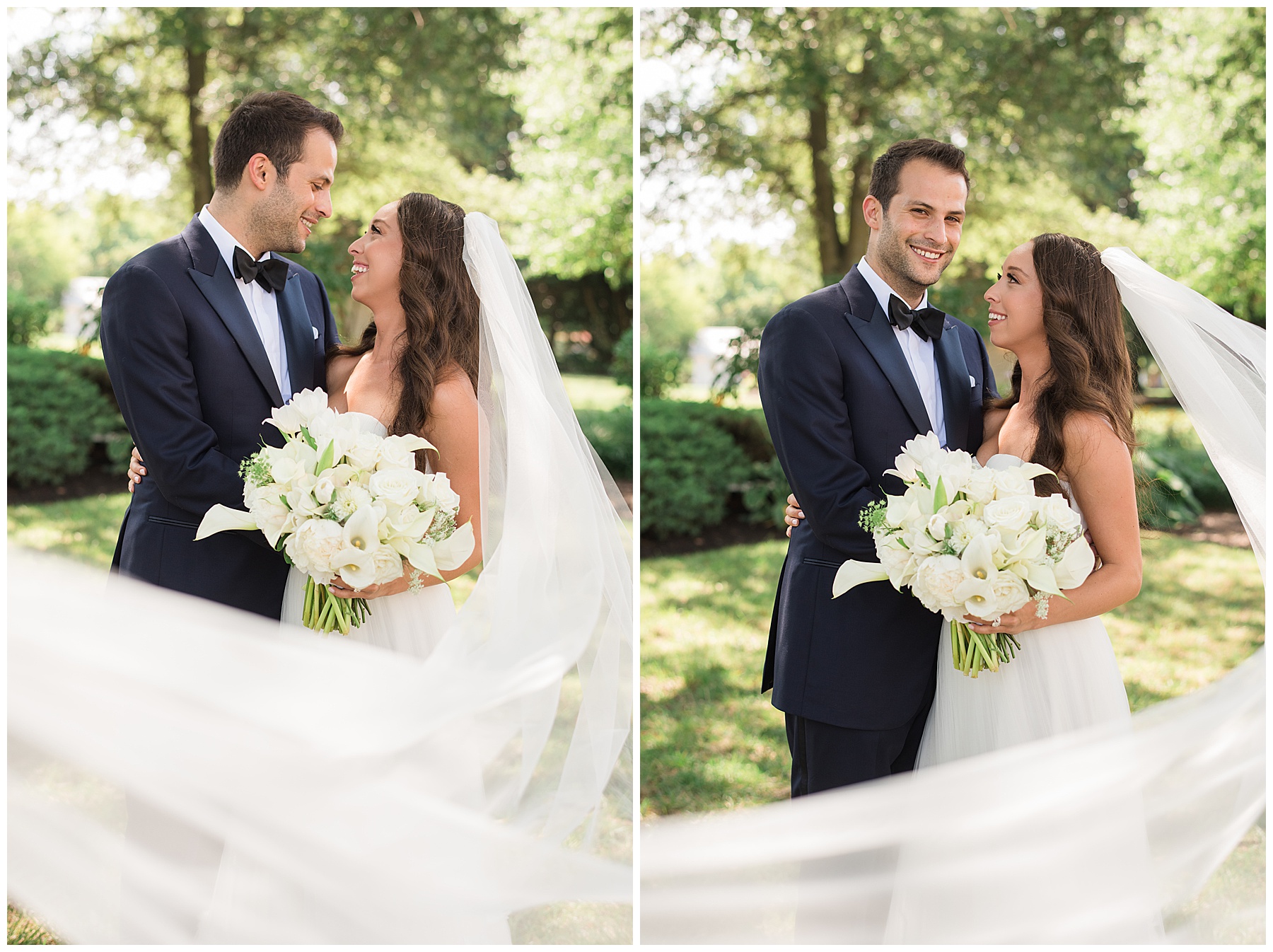 bride and groom portraits at kent island resort