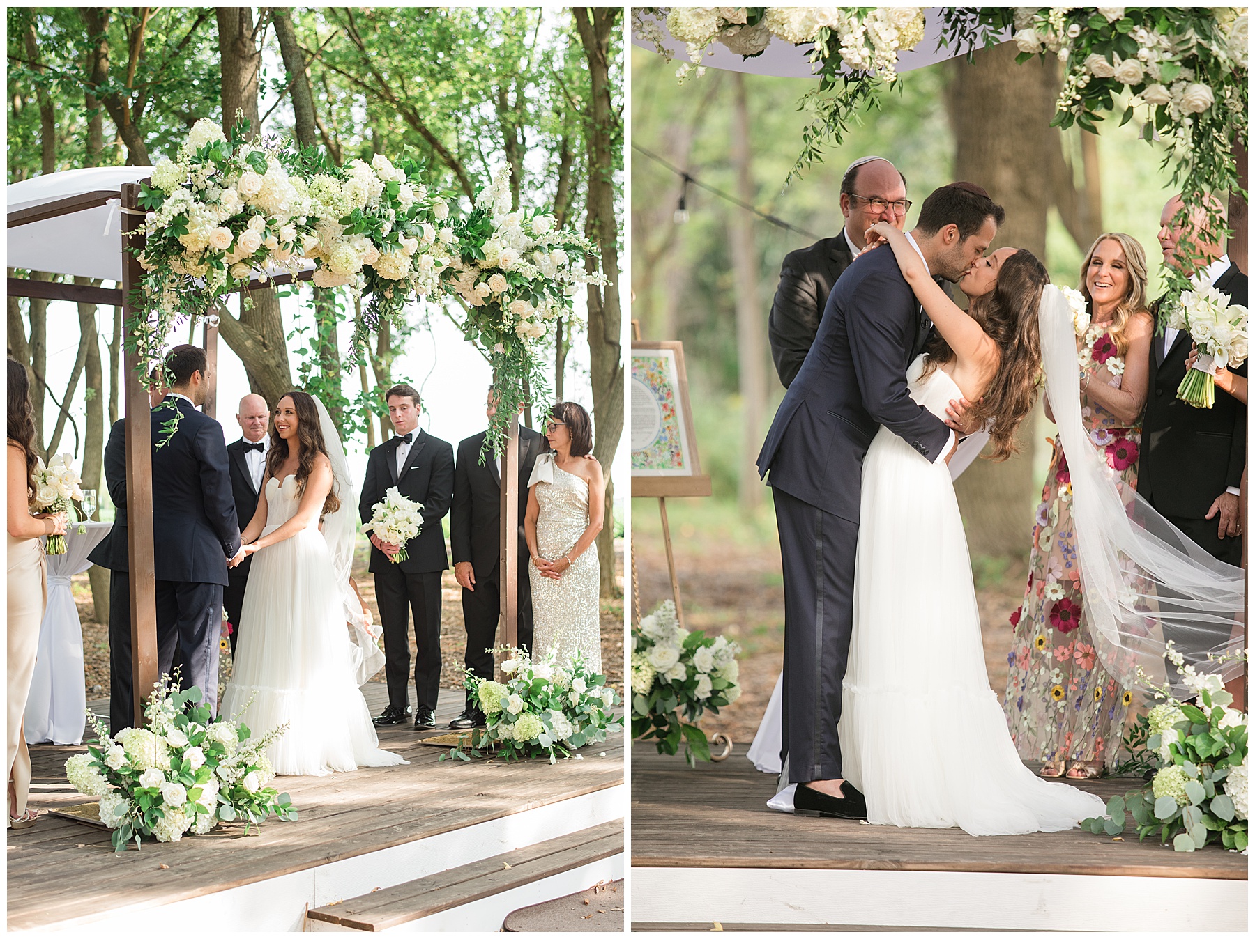  wedding ceremony and first kiss