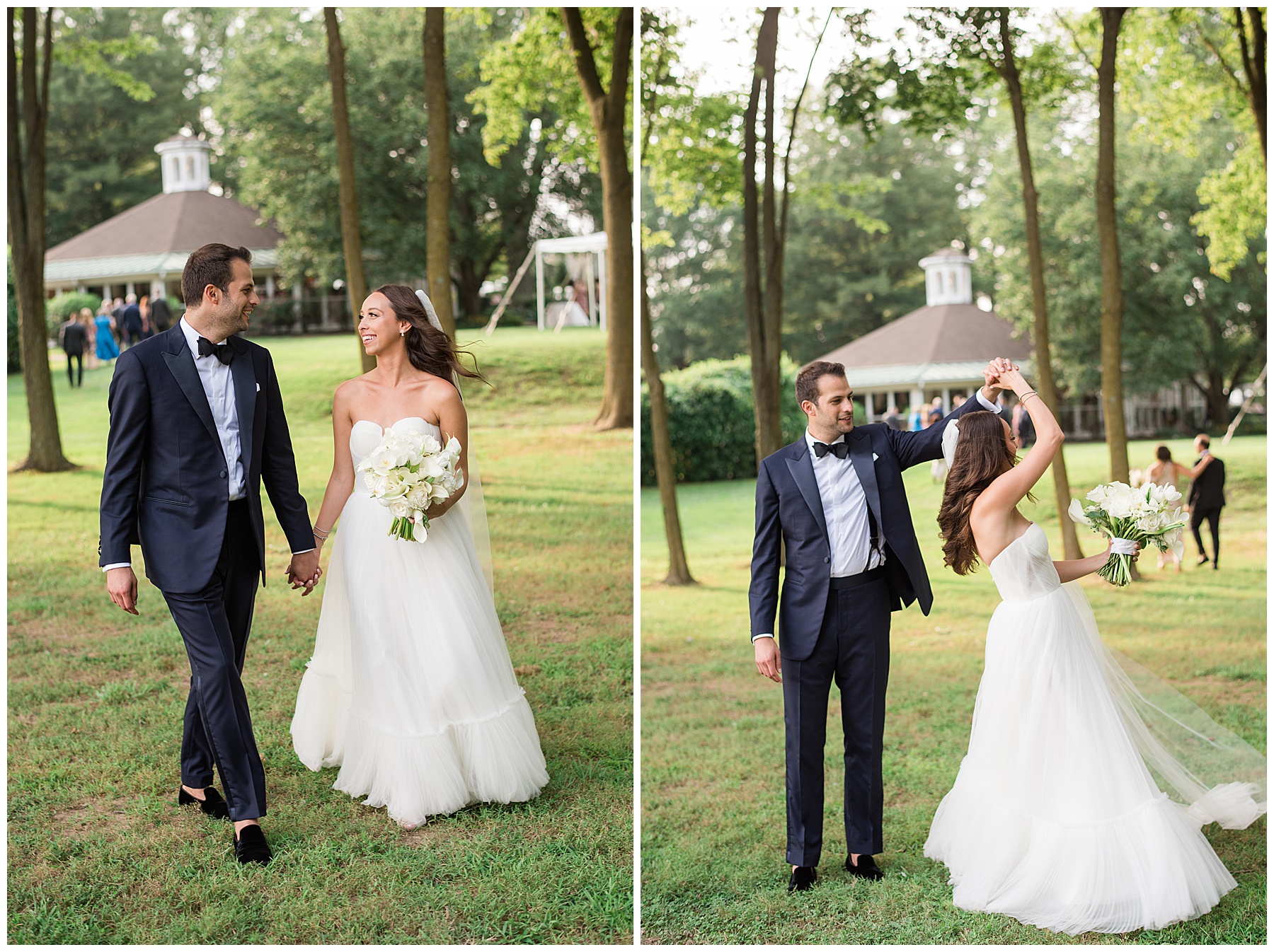 bride and groom portraits post ceremony at kent island resort