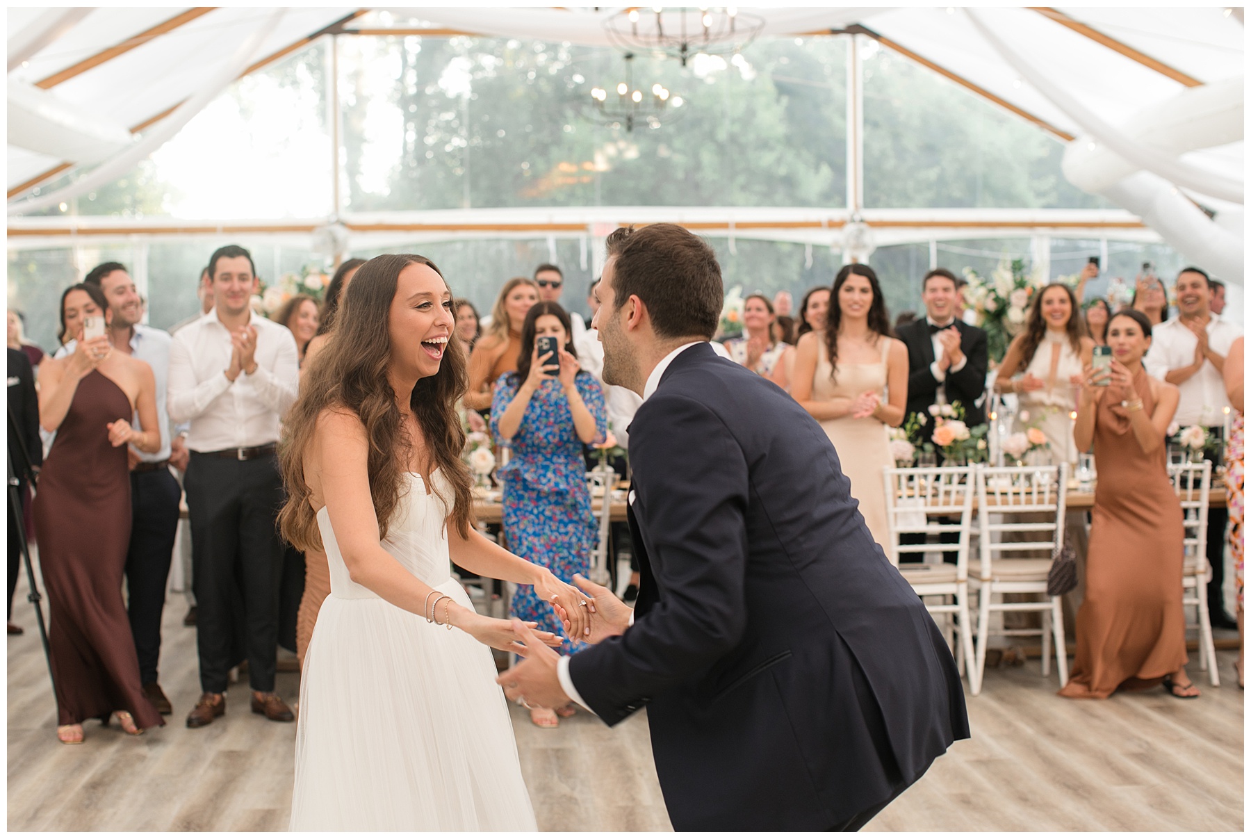 bride and groom first dance