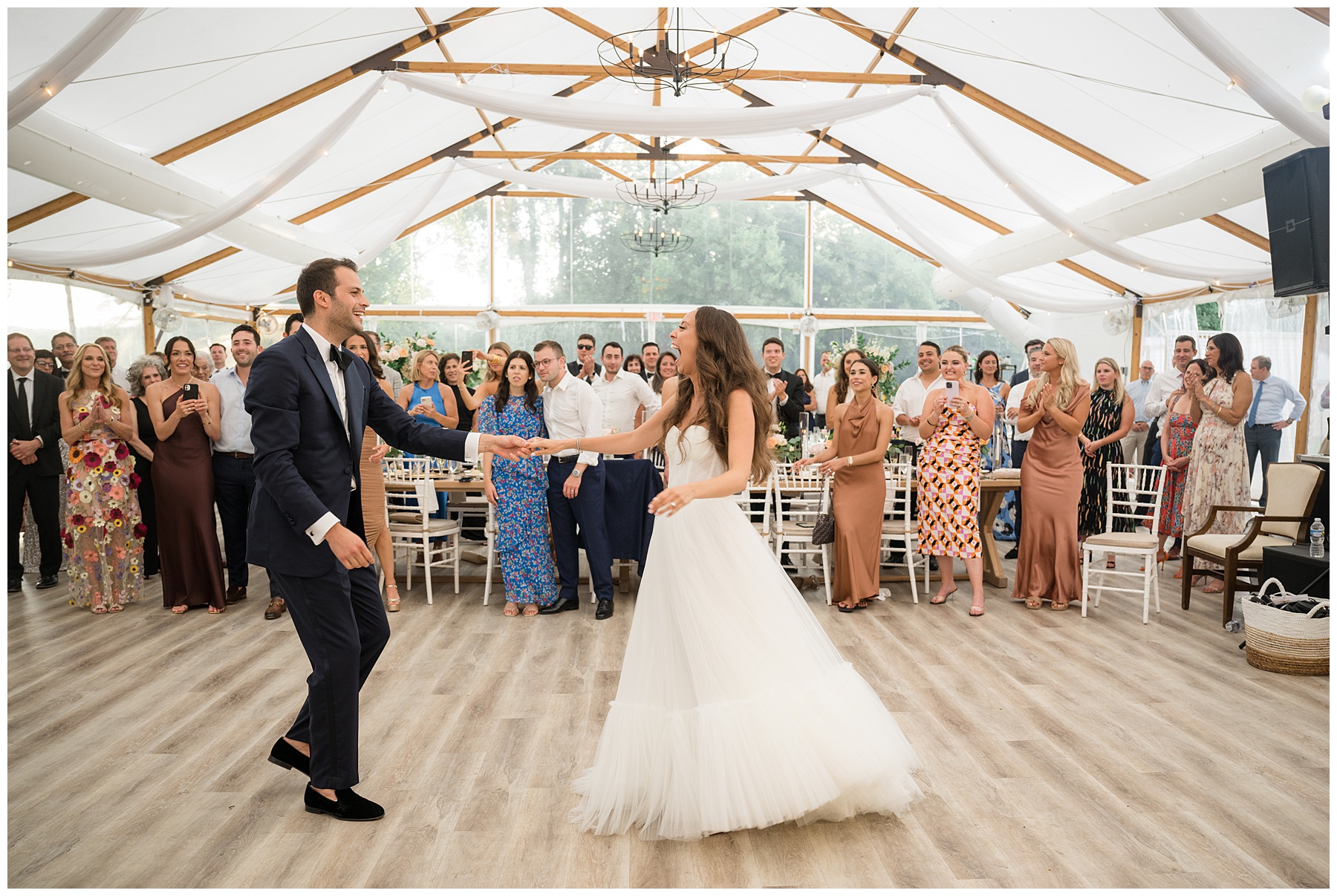 bride and groom first dance