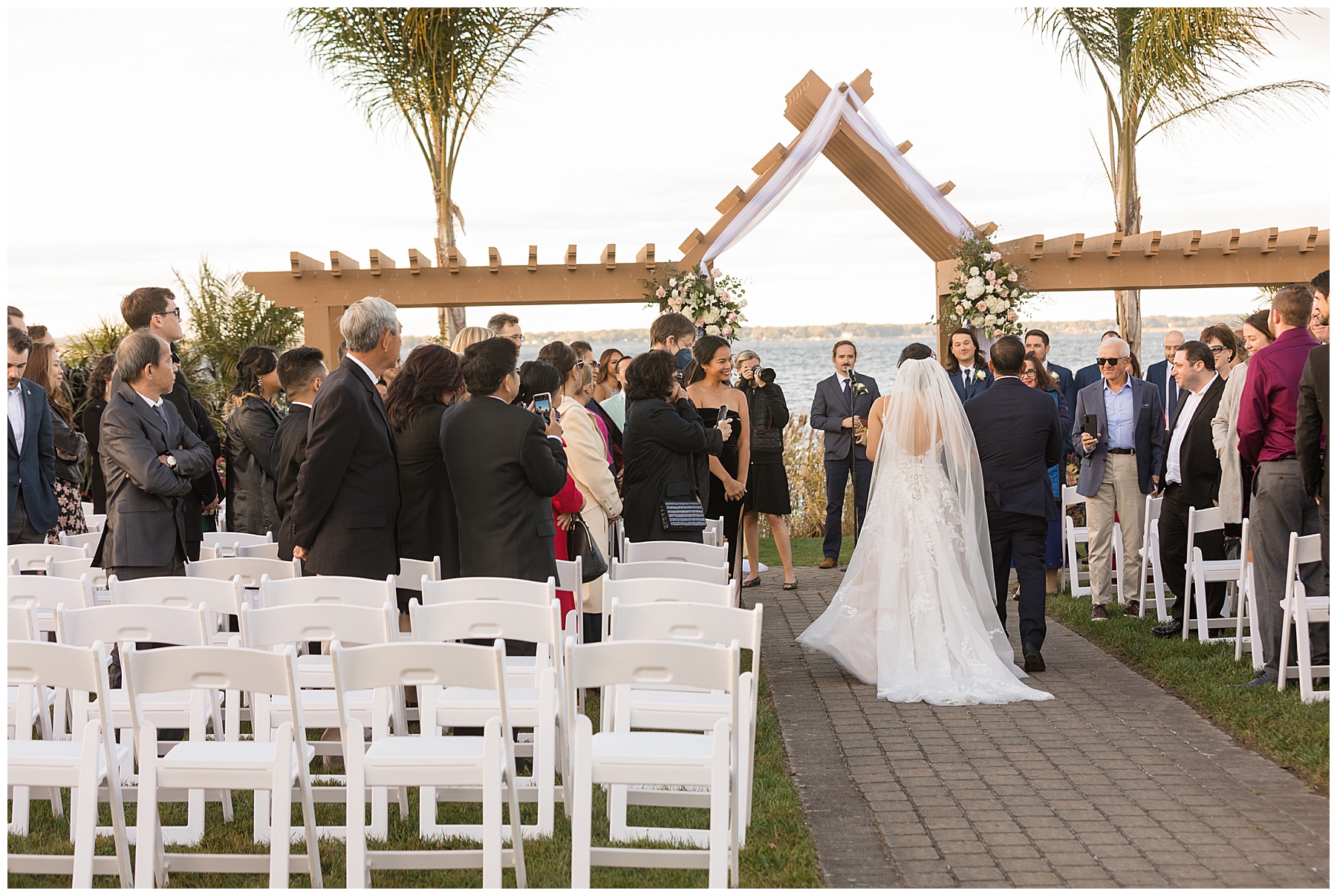 bride's dad walking her down the aisle