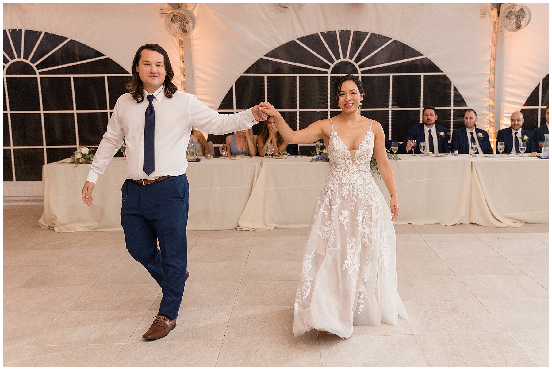 bride and groom first dance