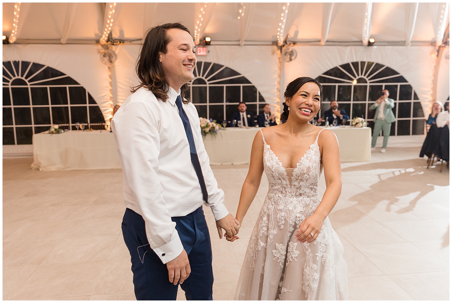 bride and groom first dance