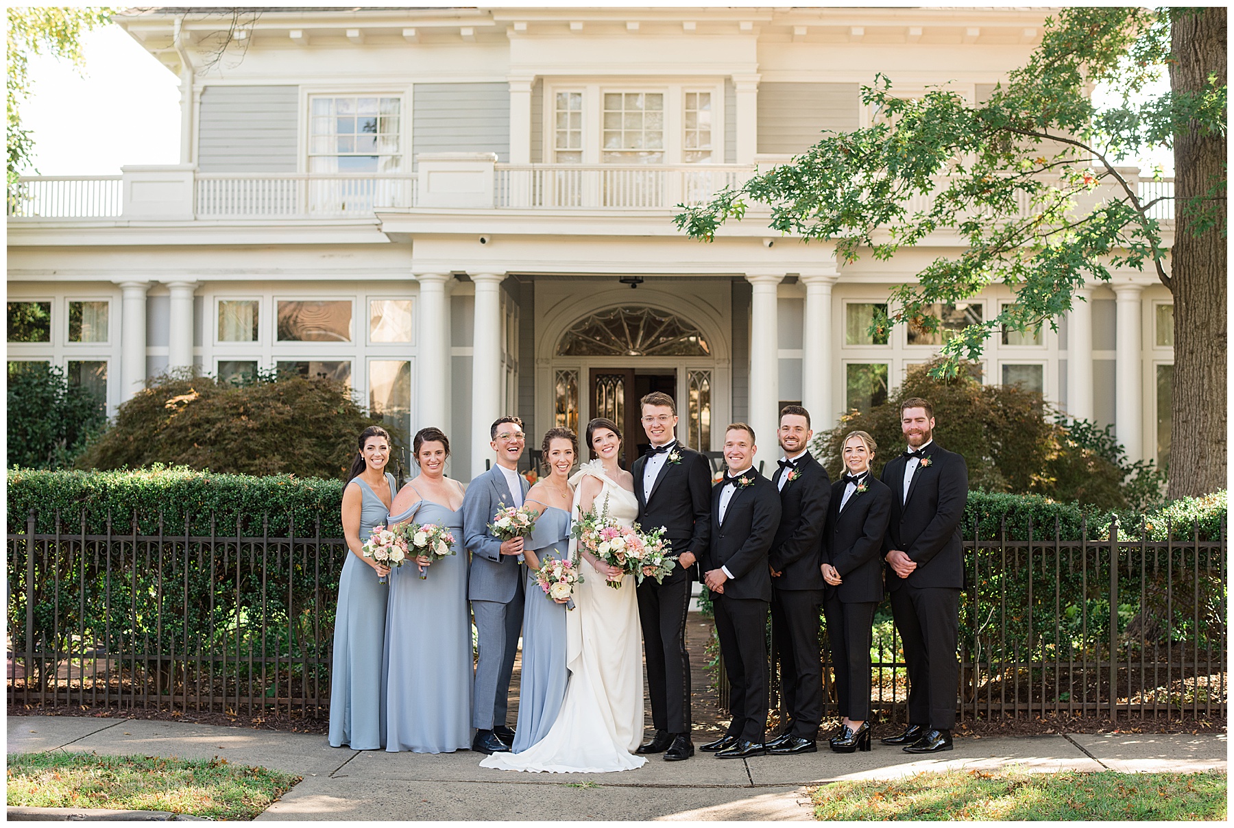 full wedding party portrait