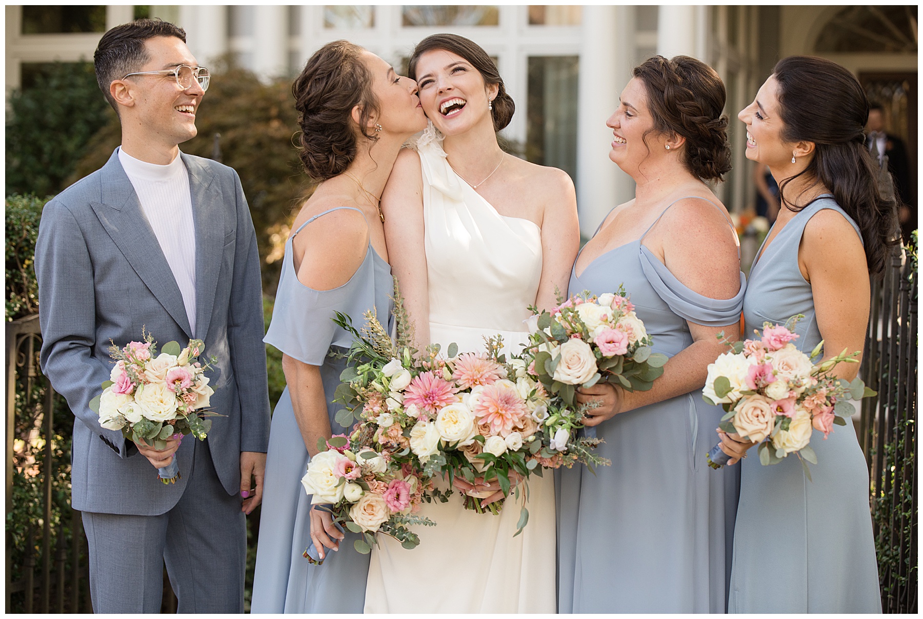 bride laughing with VIPs