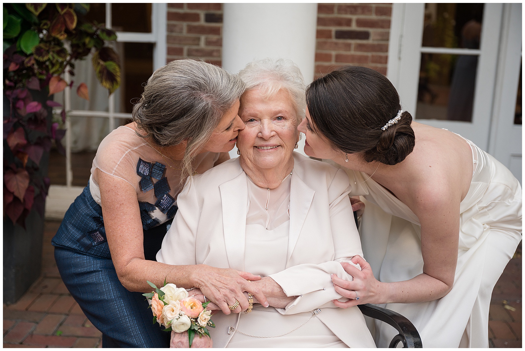 bride, mom, and grandma