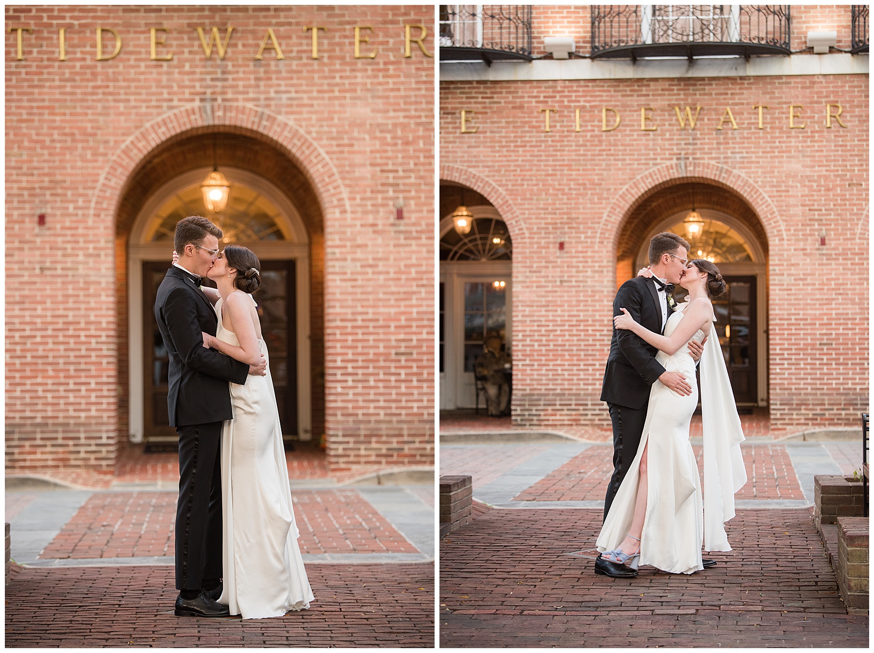 bride and groom portraits in Easton tidewater inn