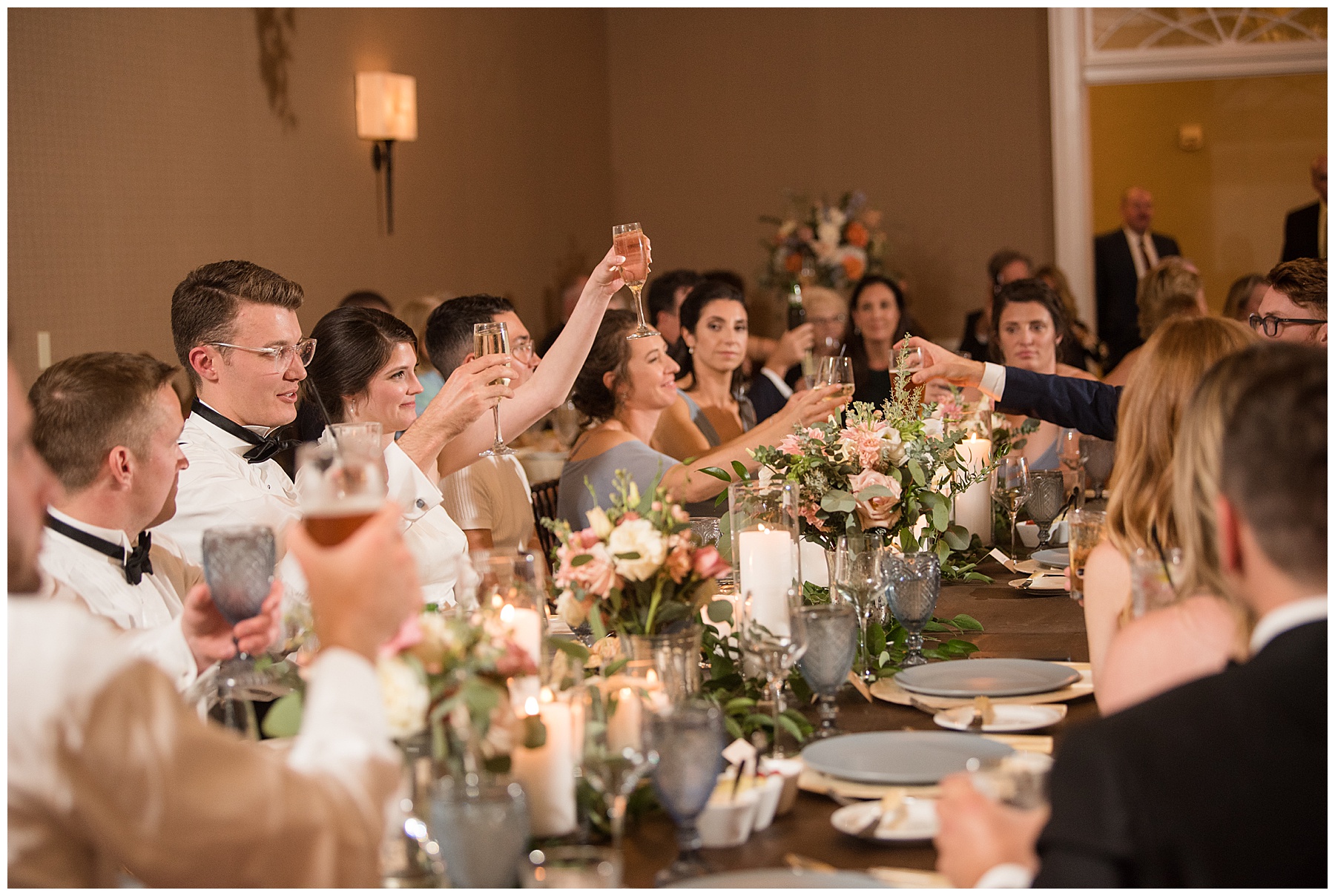 wedding speeches raising glasses toast