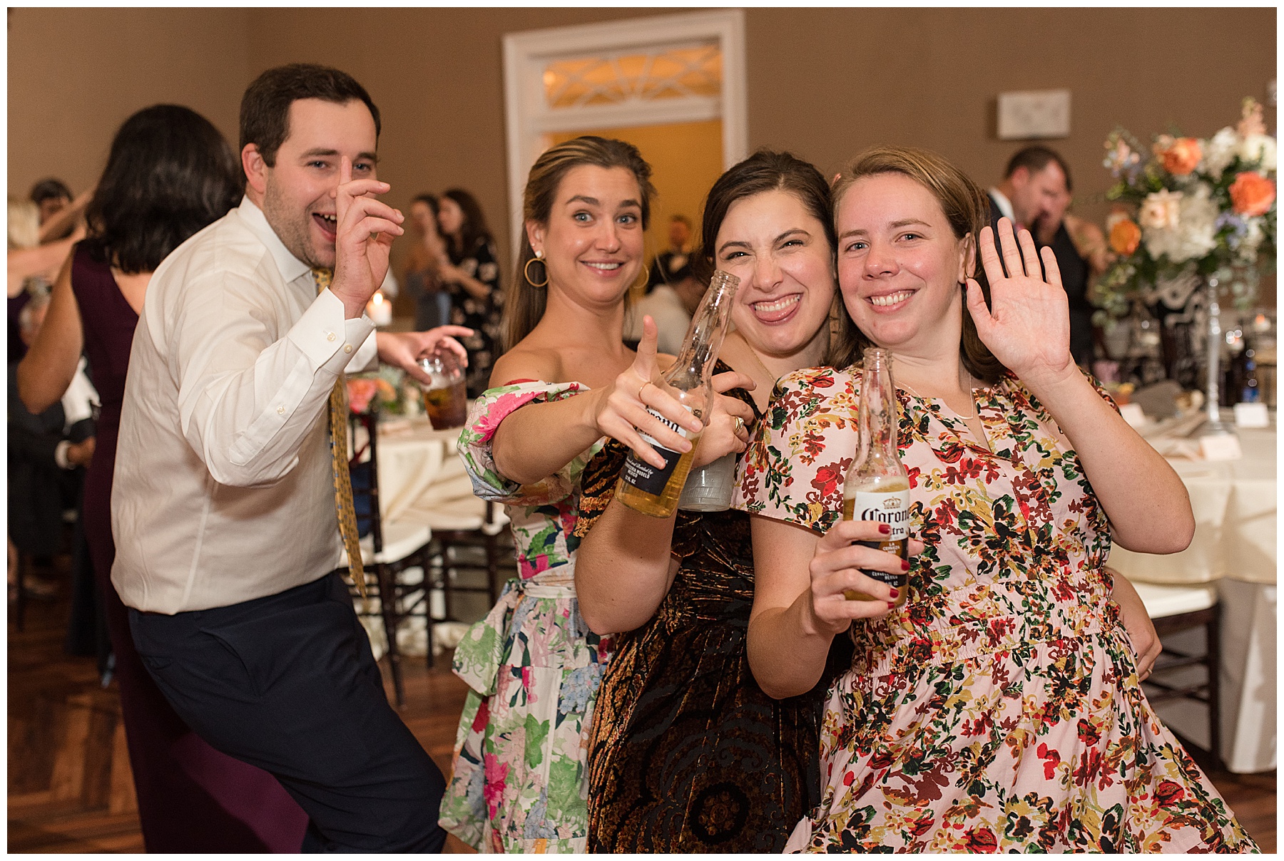 guests candid dancing