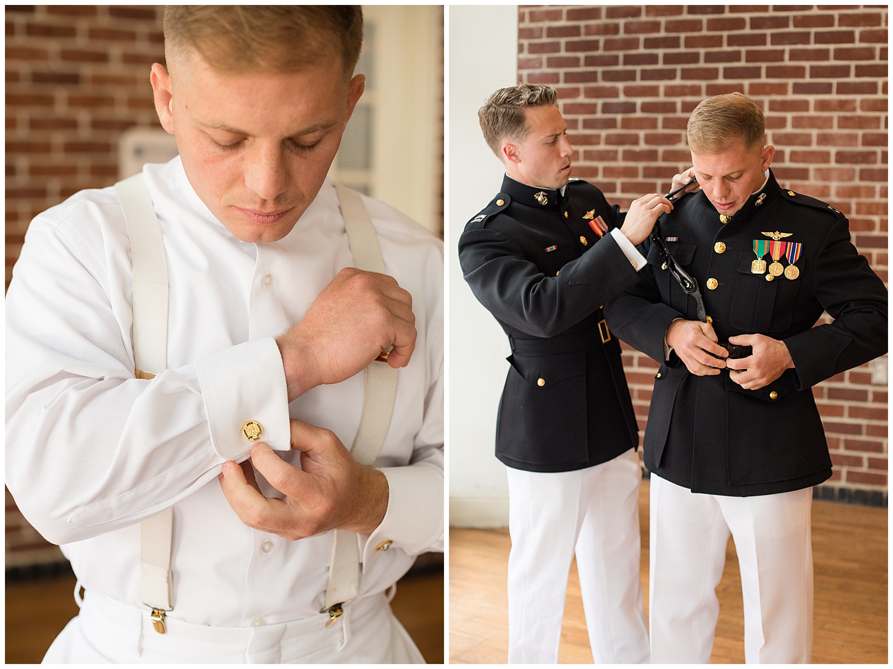 groom getting ready usna uniform