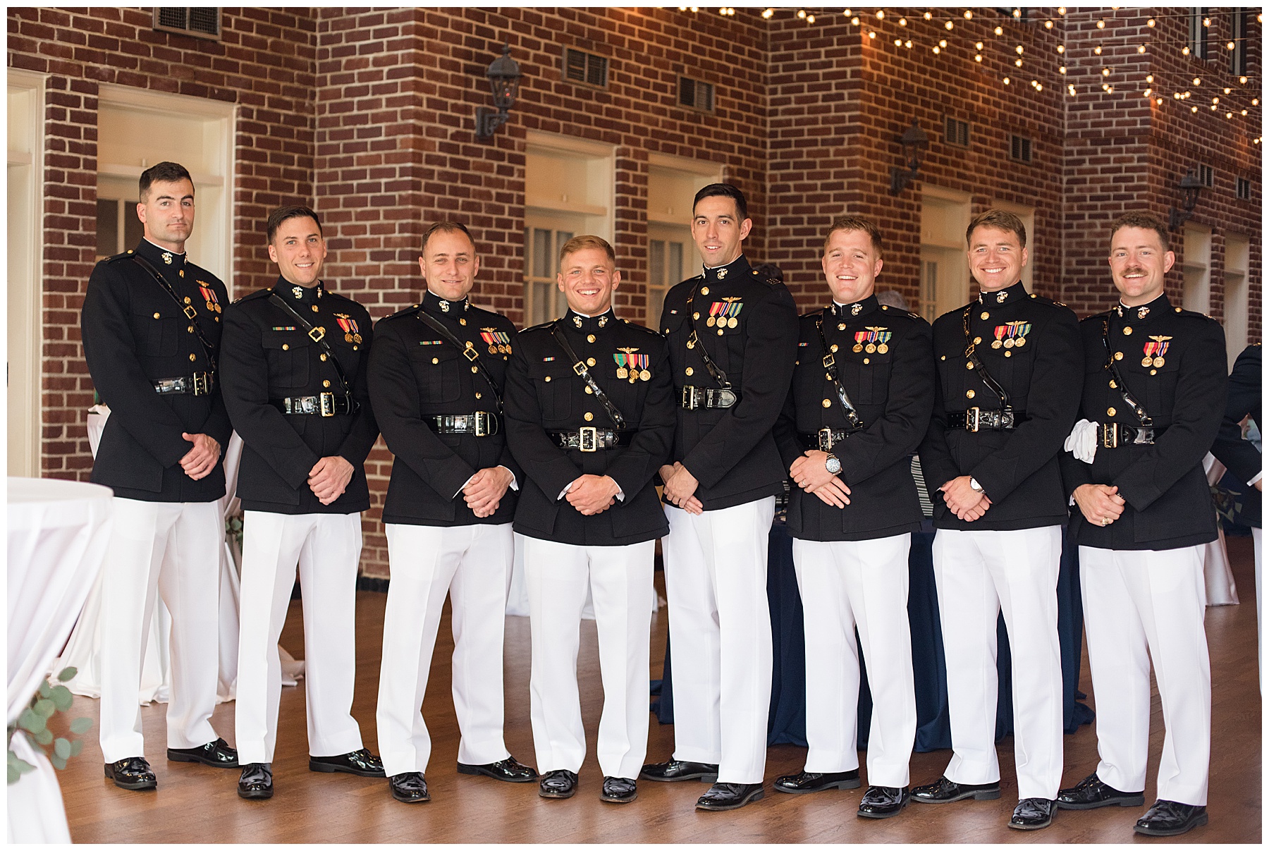 groom and groomsmen in uniform annapolis usna