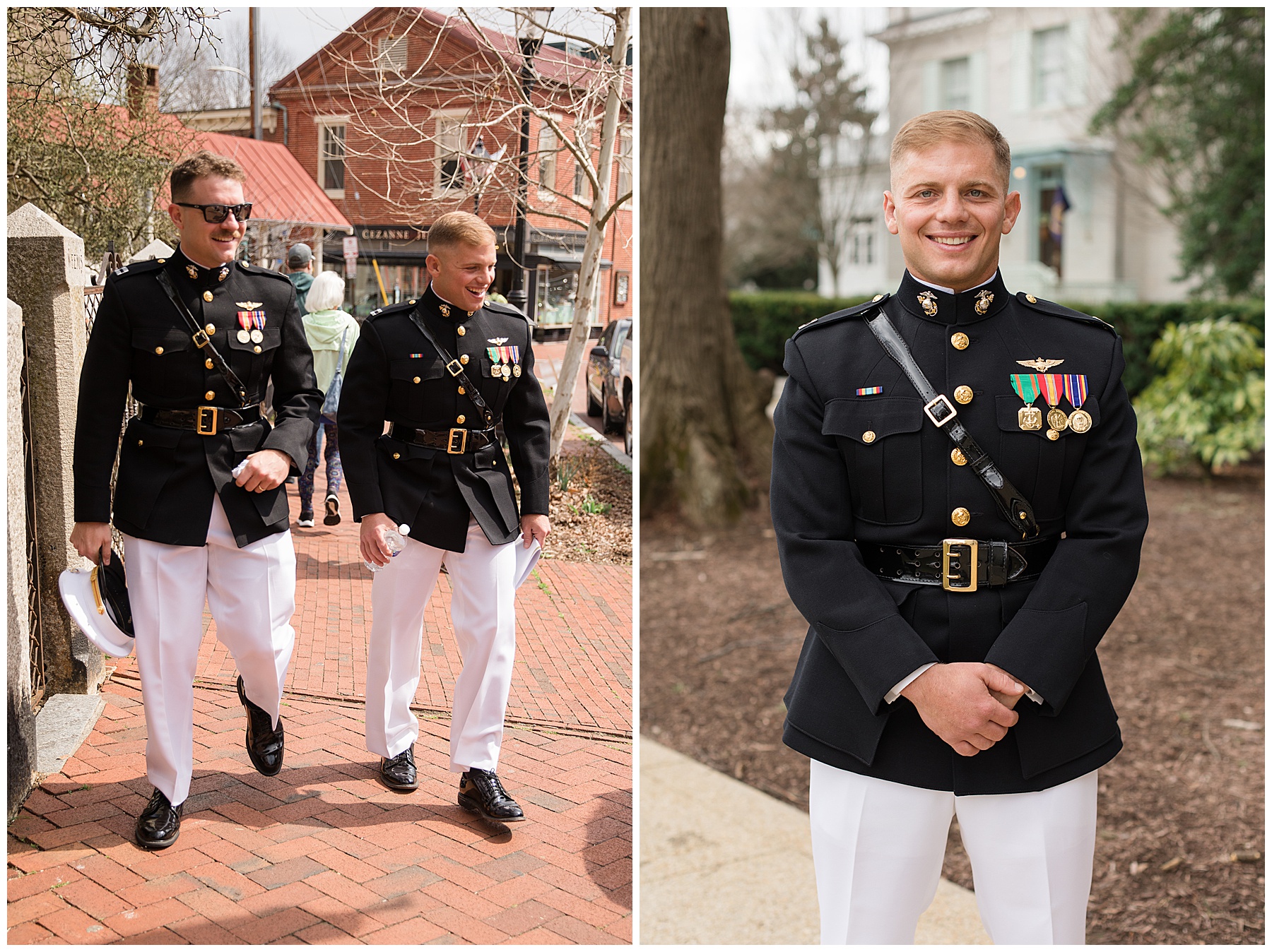 groom in uniform in annapolis