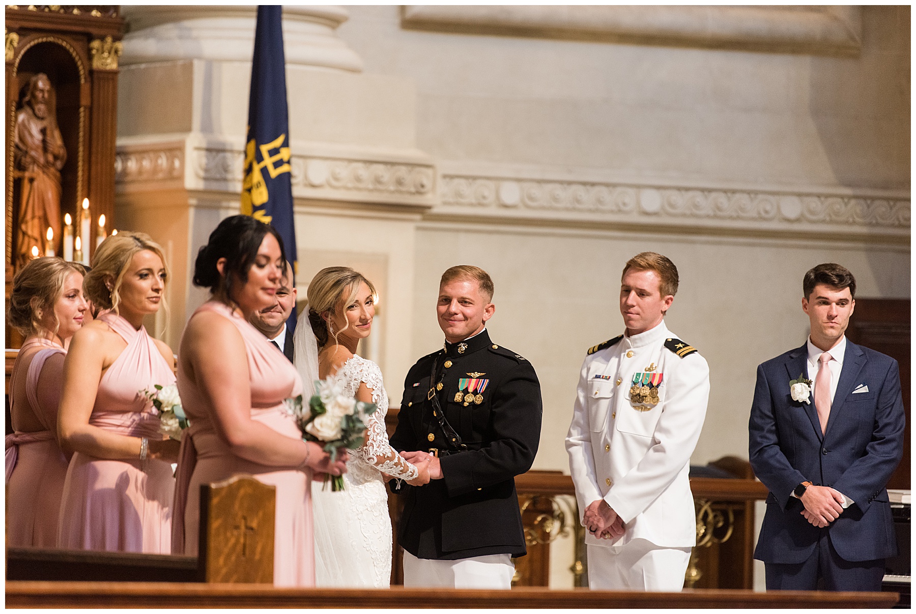 wedding ceremony at usna chapel