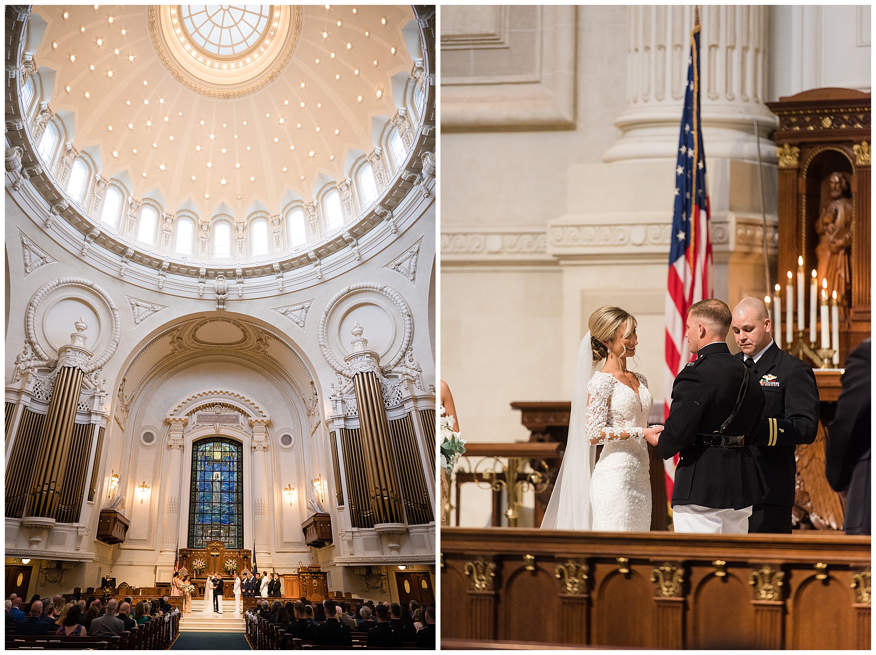 wedding ceremony at usna chapel