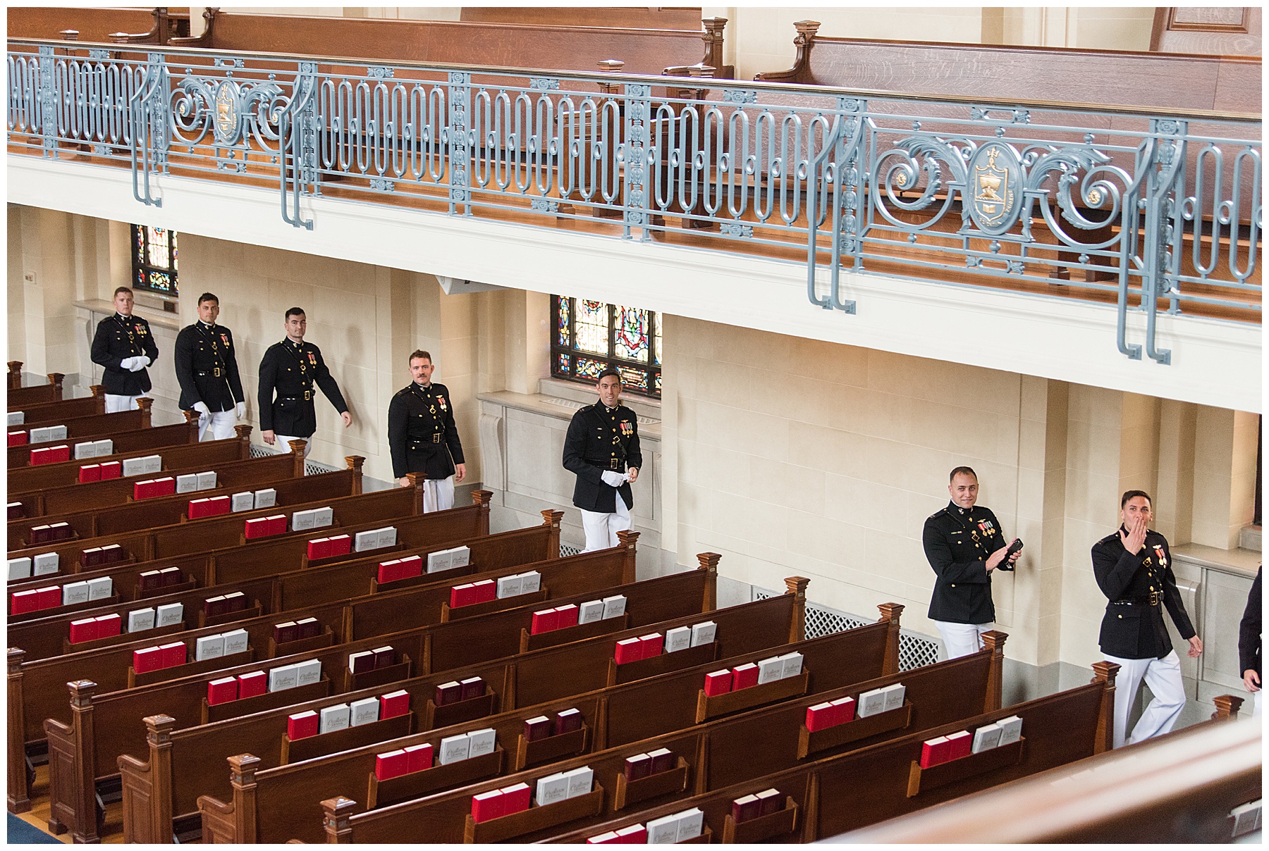 wedding ceremony at usna chapel