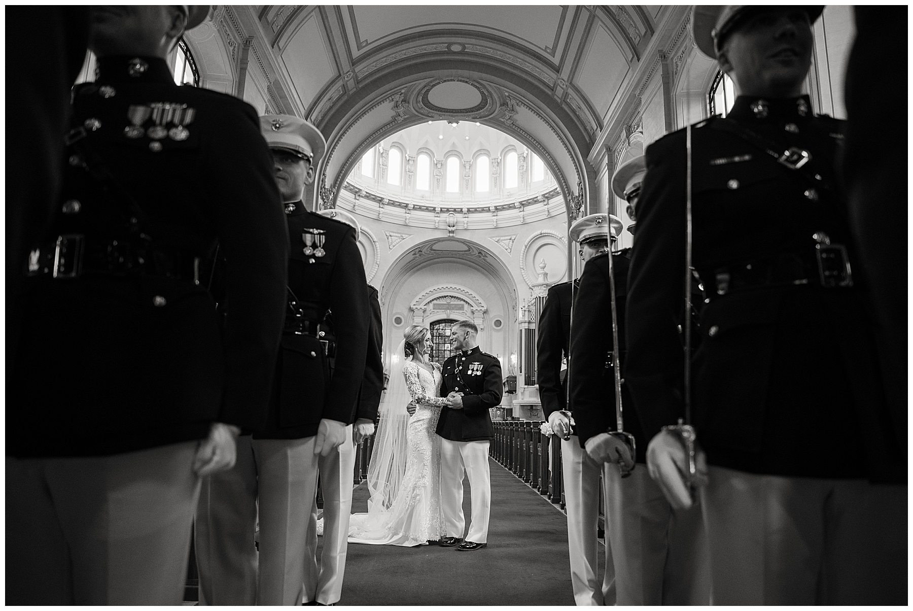 wedding ceremony at usna chapel