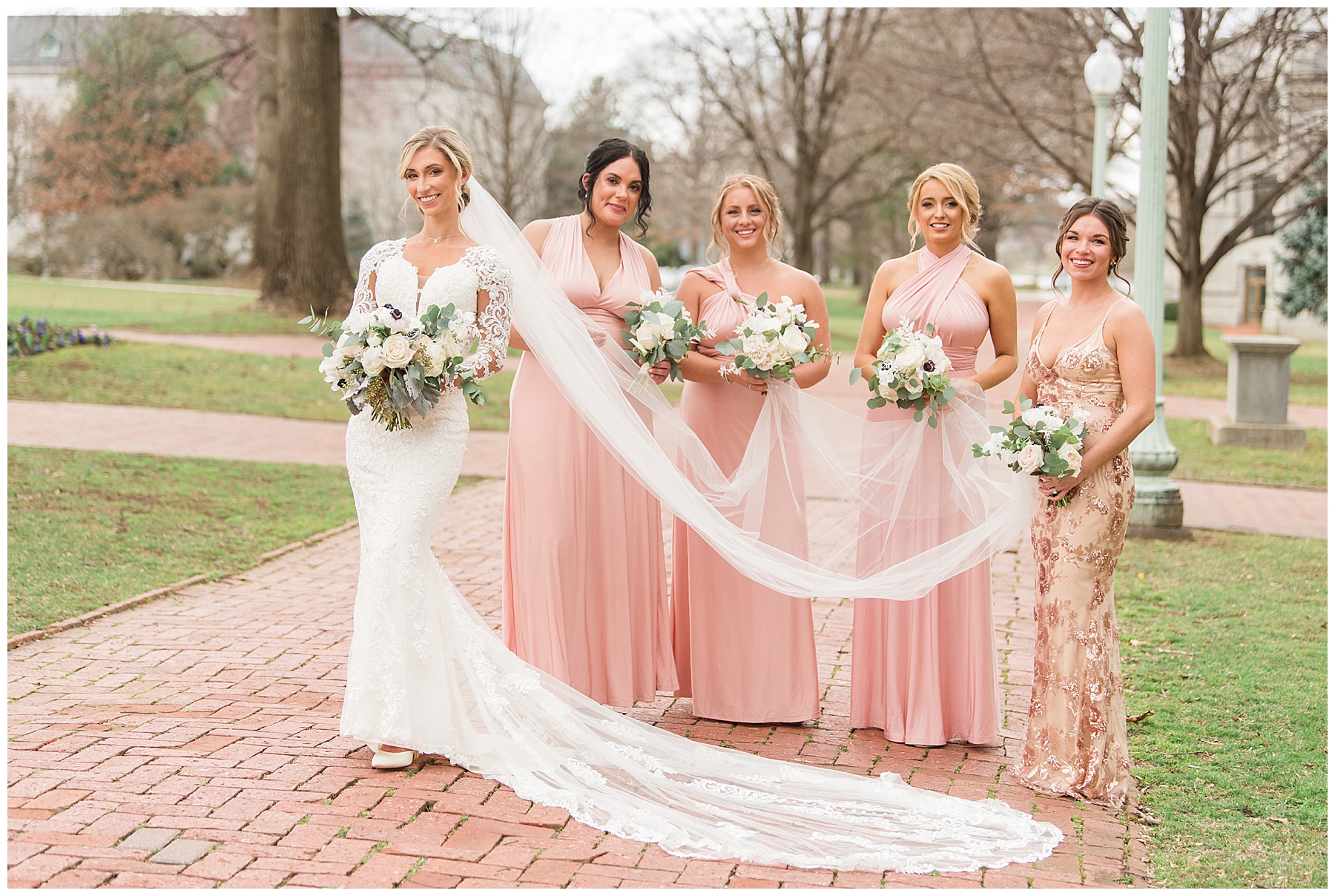 bridesmaids portrait usna wedding