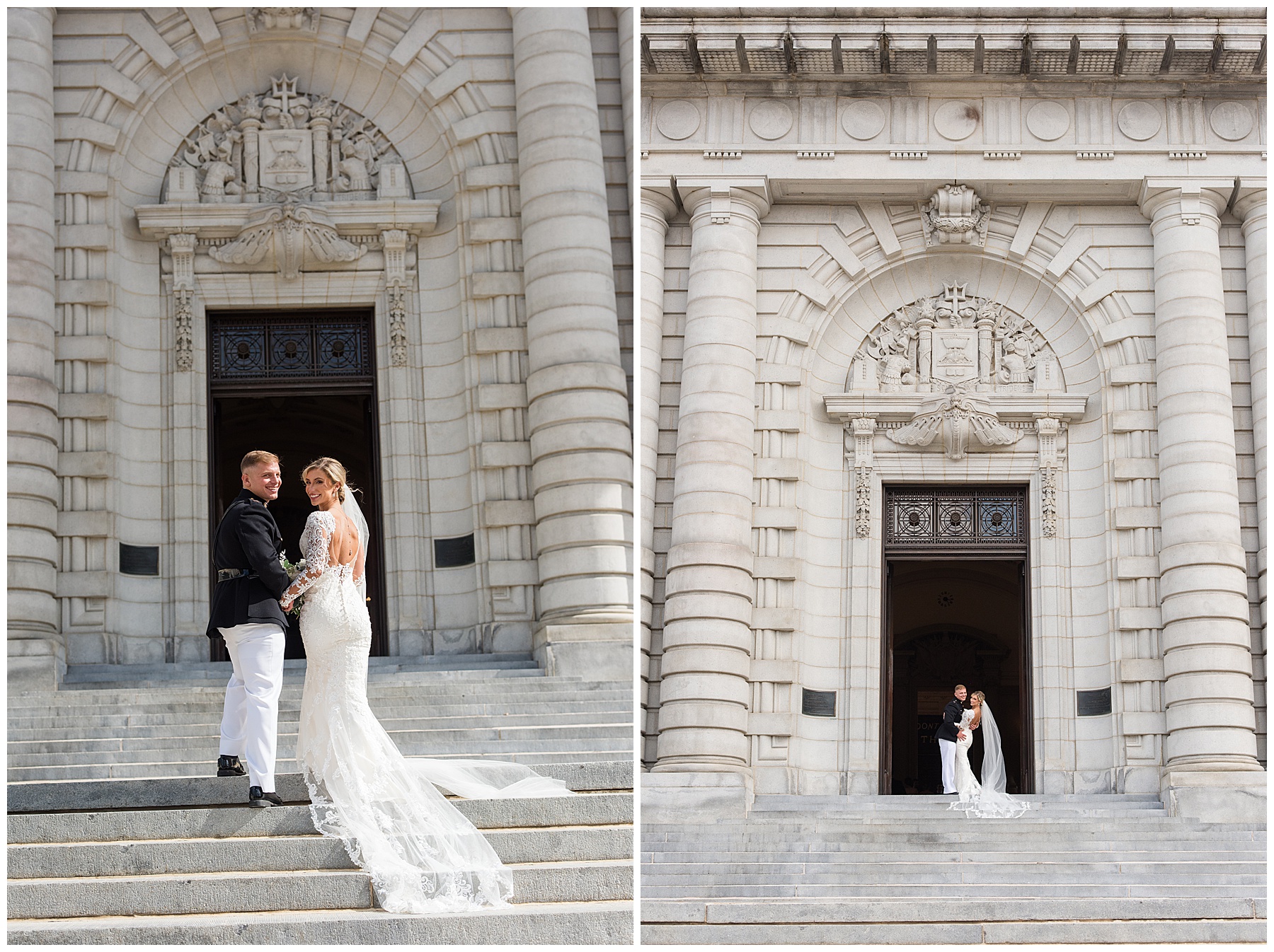 couple portrait usna bancroft hall