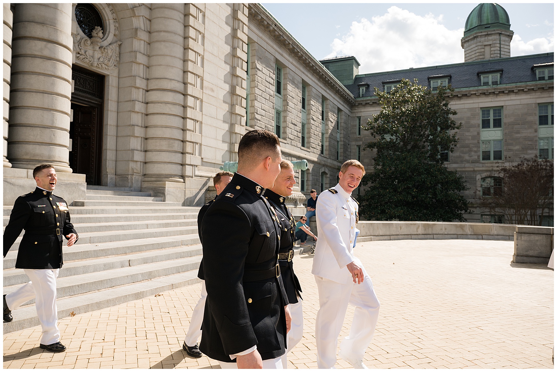 wedding leaving bancroft hall