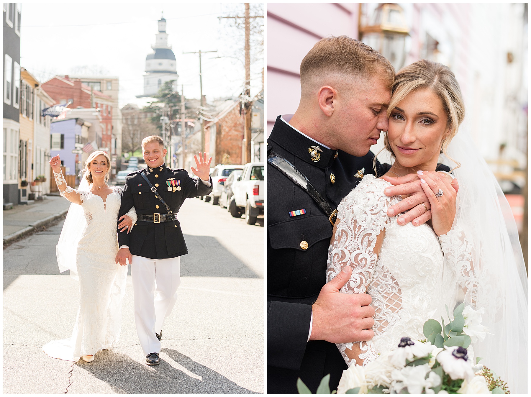 wedding couple portrait in annapolis