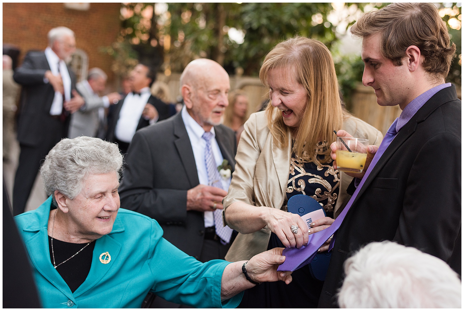 wedding reception guest candid