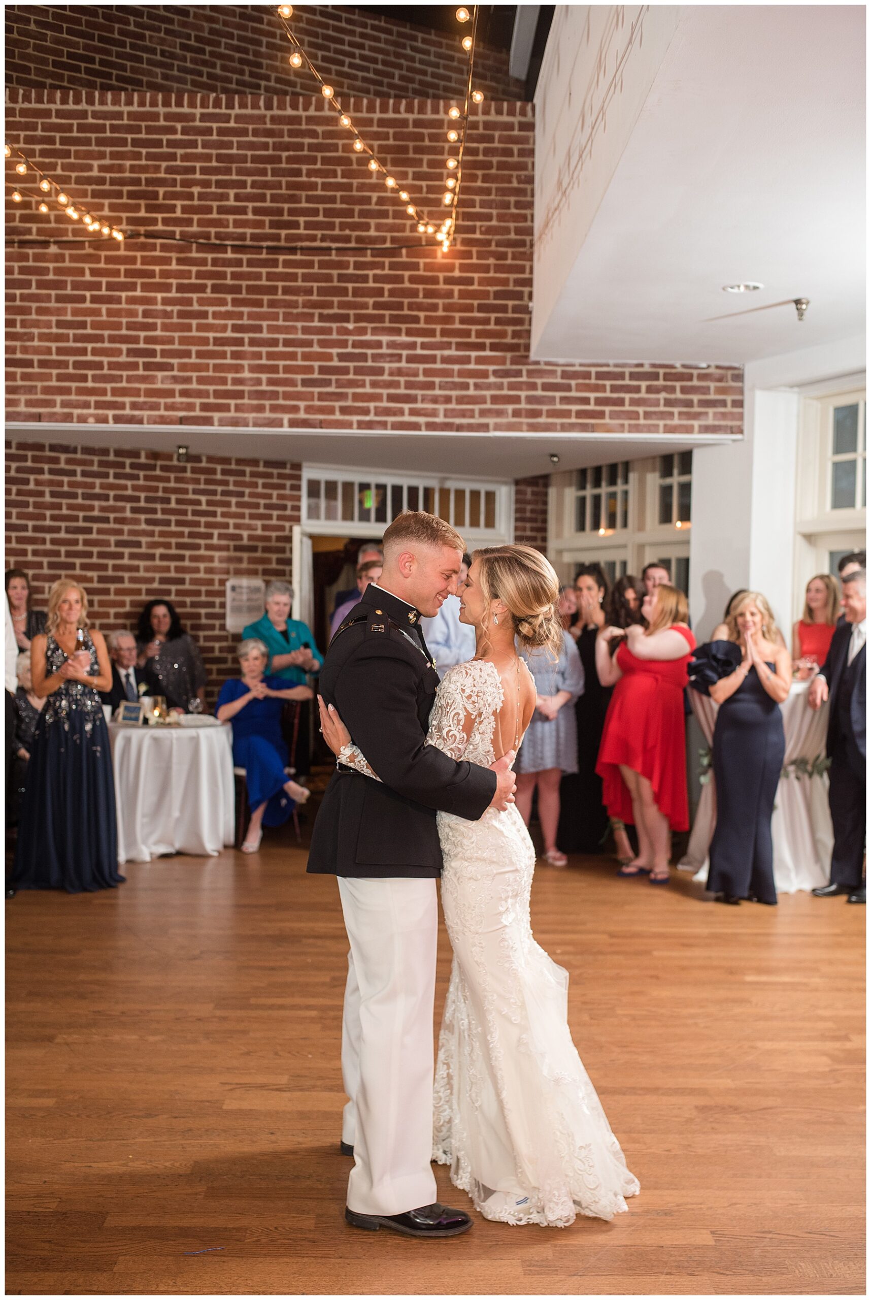 bride and groom first dance